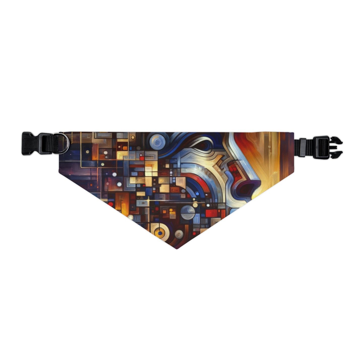 Reflective Tachism Shield Pet Bandana Collar
