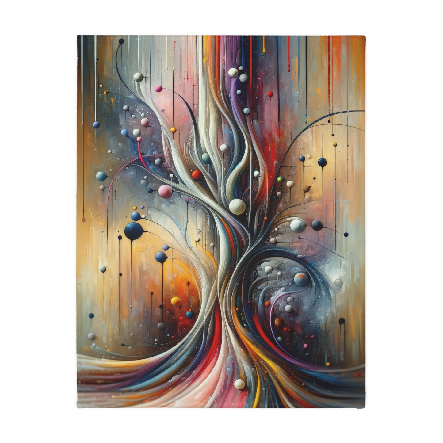 Invisible Threads Influence Velveteen Microfiber Blanket (Two-sided print)