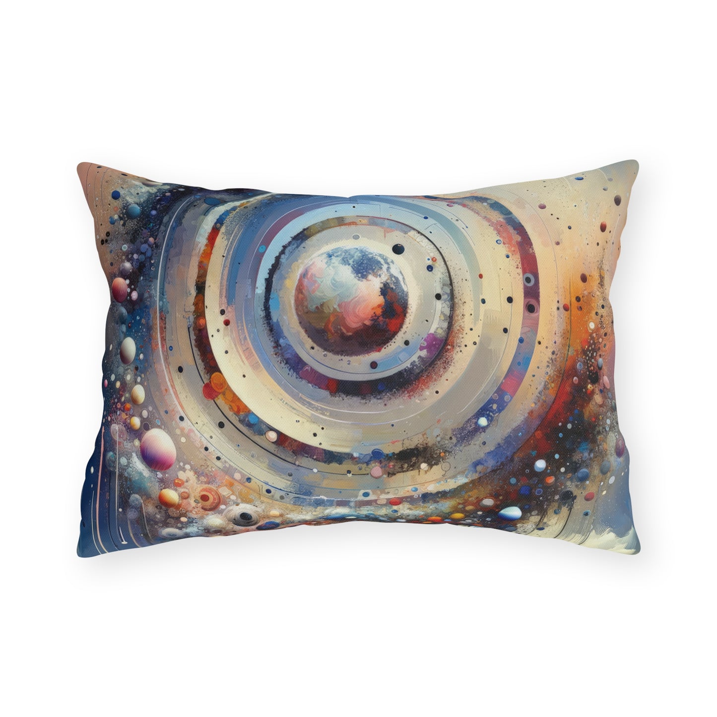 Conscious Rings Tachism Outdoor Pillows