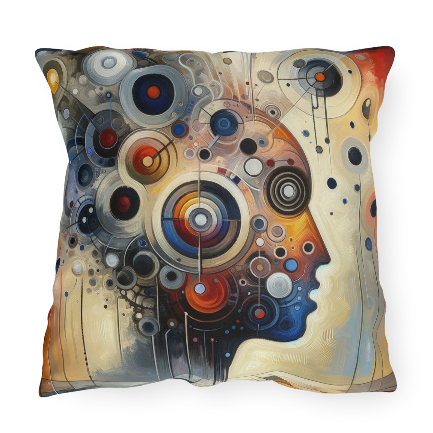 Mindful Tachism Engagement Outdoor Pillows