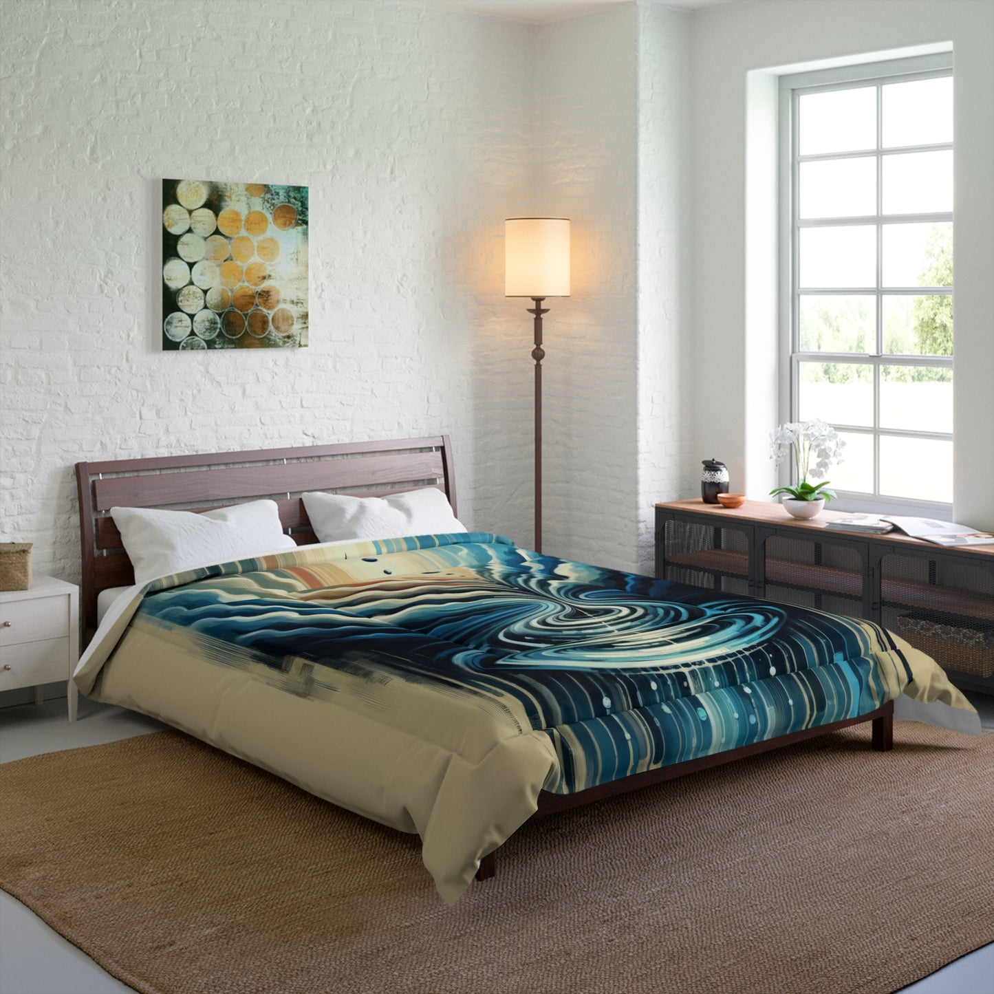 Ripple Effect Abstract Comforter