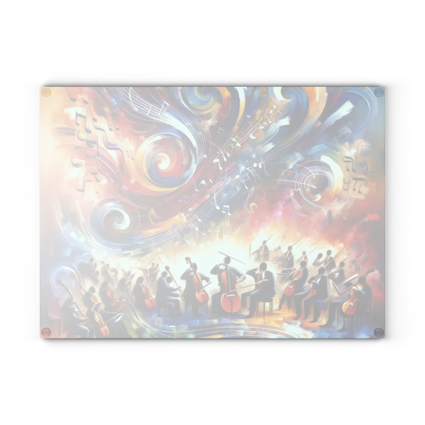 Vibrant Maestro Symphony Glass Cutting Board