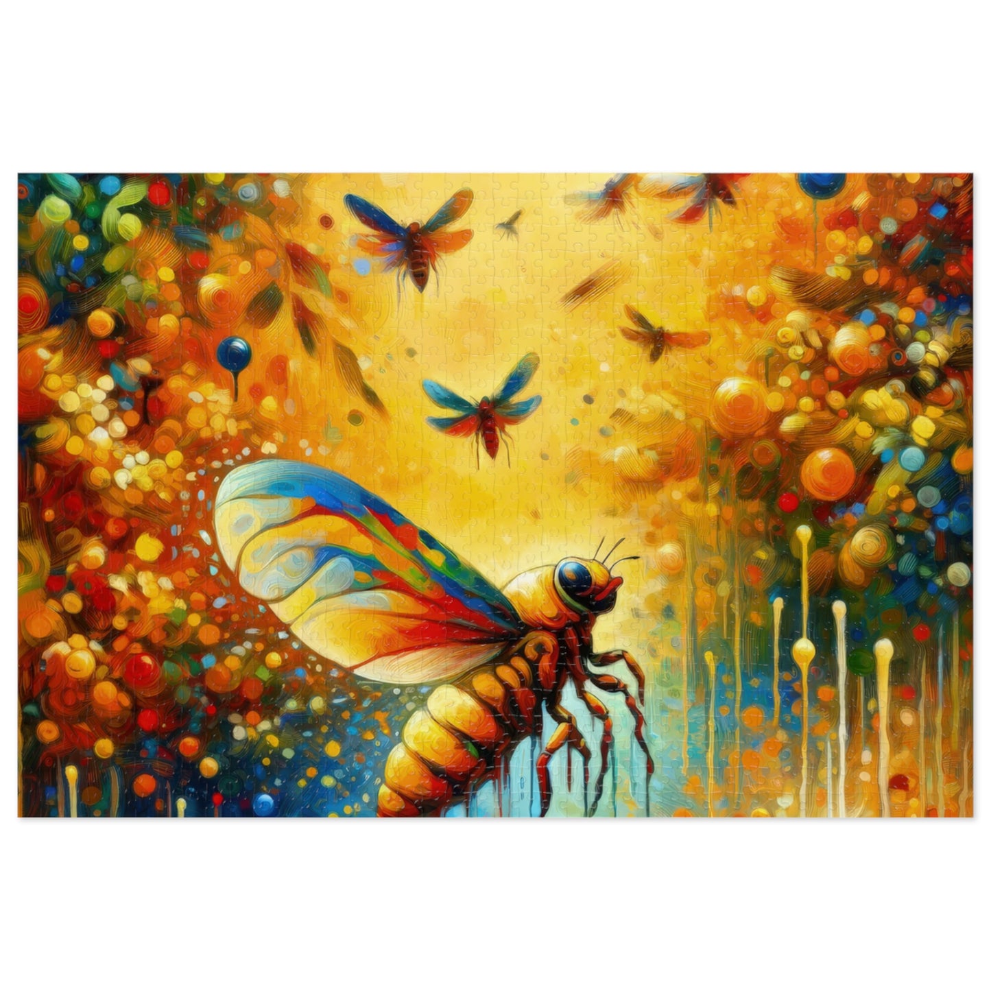 Seasonal Cicada Vibrance Jigsaw Puzzle (30, 110, 252, 500,1000-Piece)