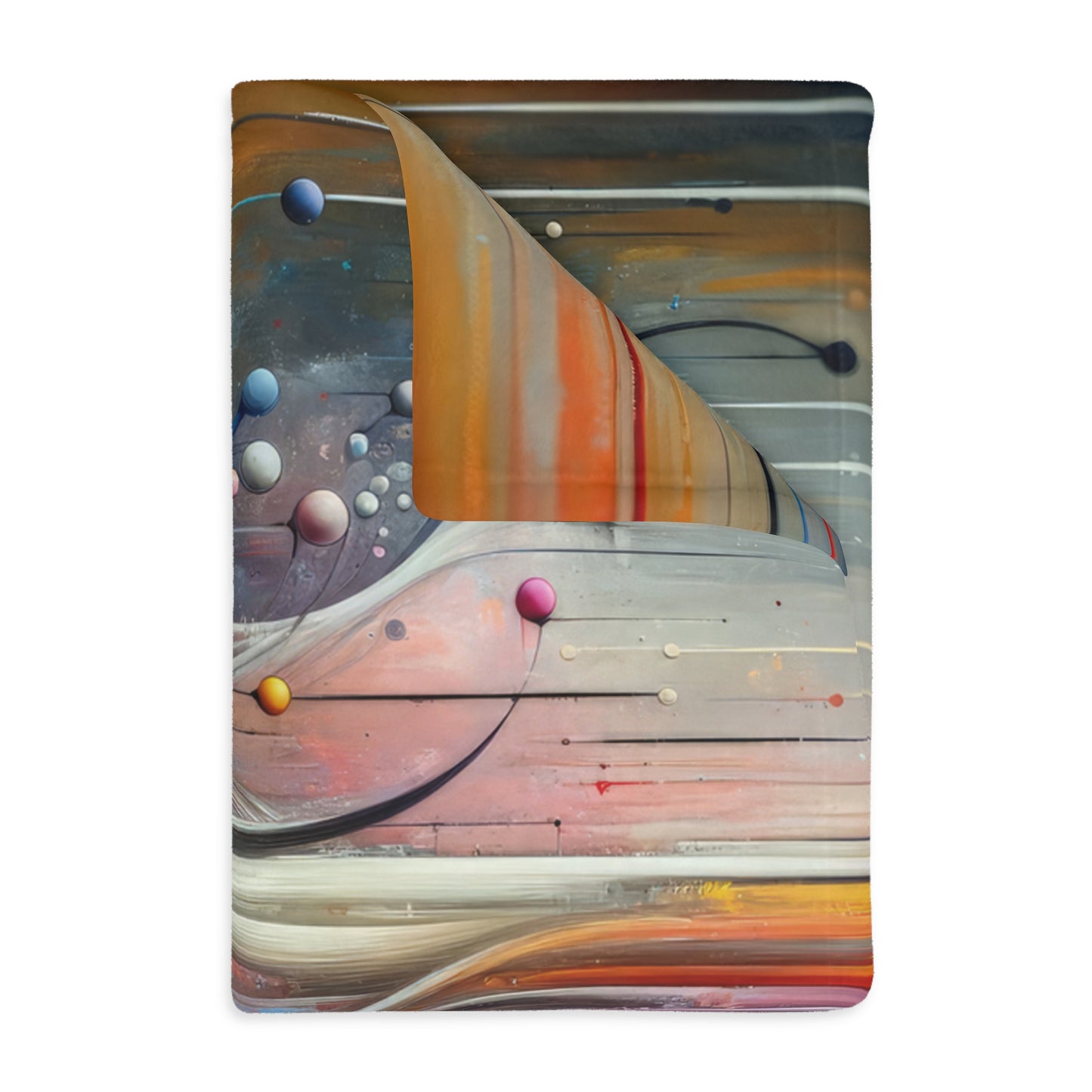 Invisible Threads Influence Velveteen Microfiber Blanket (Two-sided print)