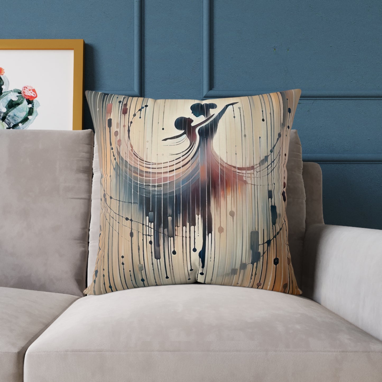 Rhythmic Heart Dance Spun Polyester Pillow