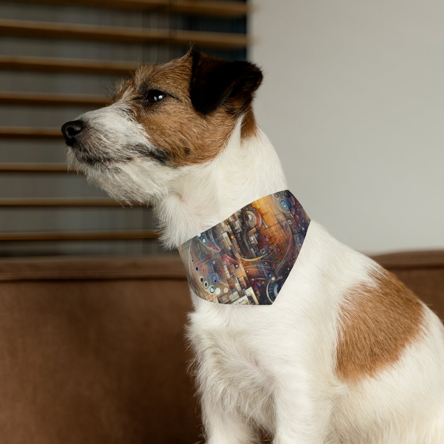 Digital Rhythmic Architecture Pet Bandana Collar