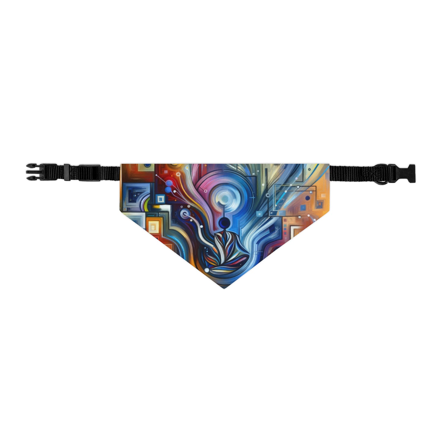 Digital Mindfulness Abstract Pet Bandana Collar