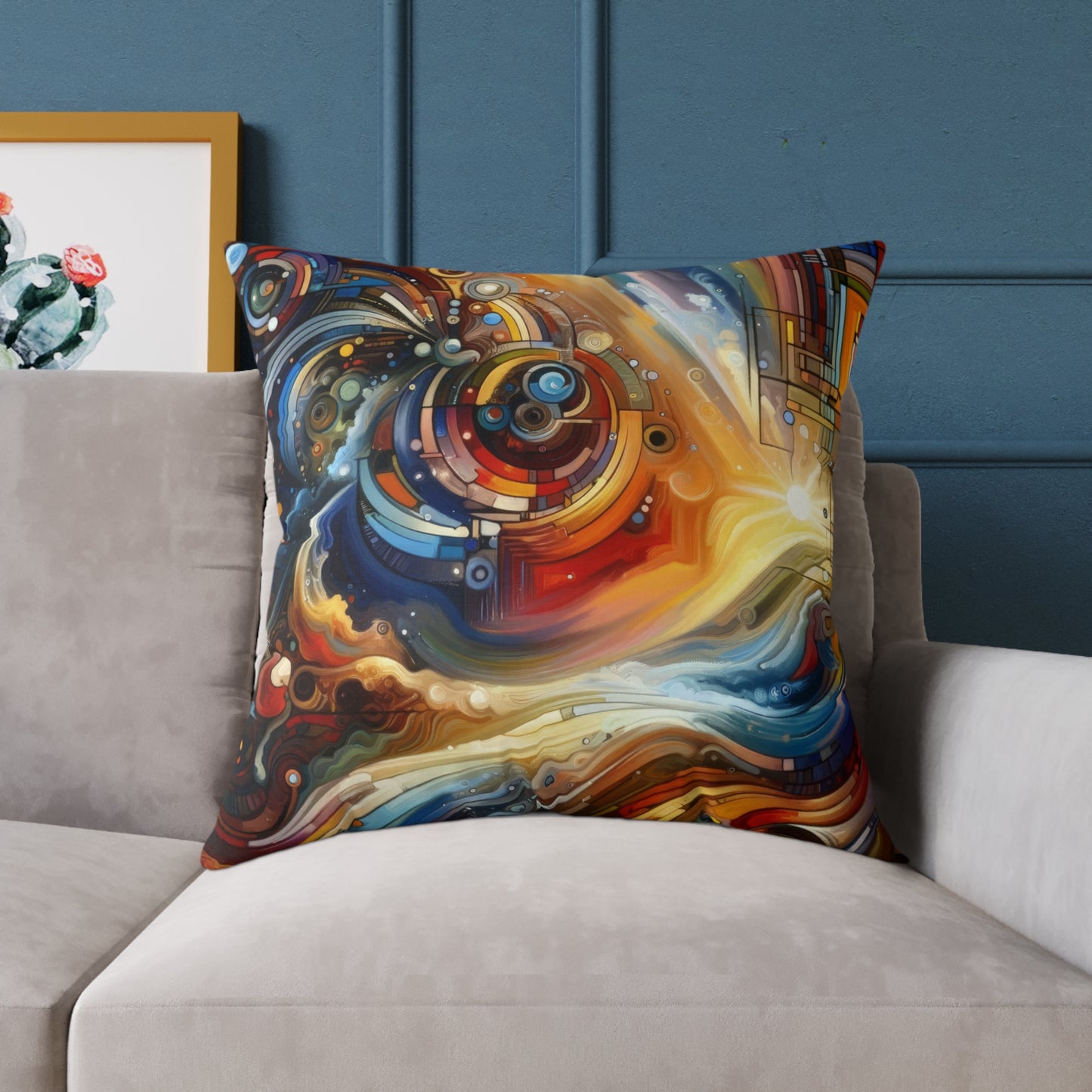 Ritualistic Growth Symphony Spun Polyester Pillow