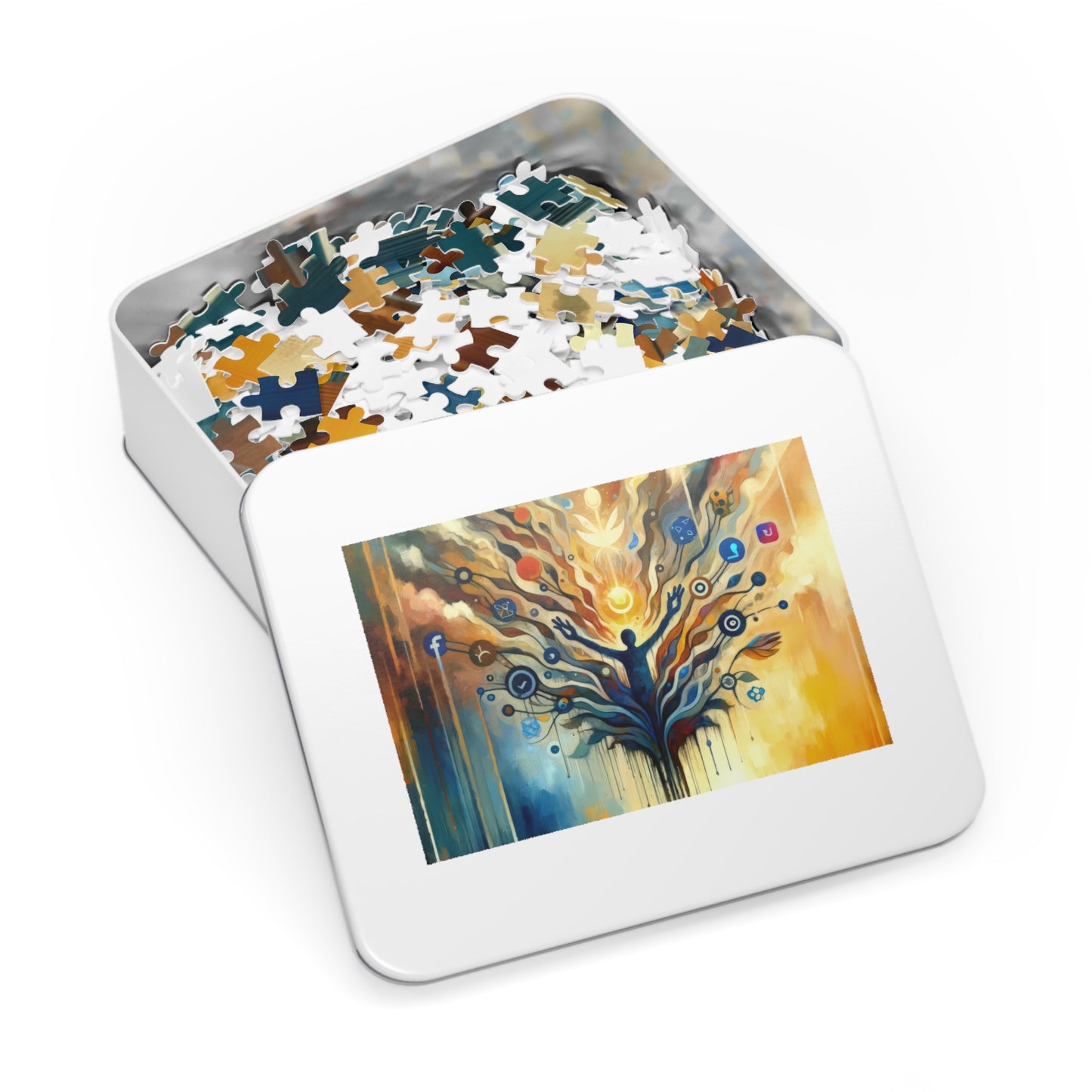 Reflective Digital Meditation Jigsaw Puzzle (30, 110, 252, 500,1000-Piece)