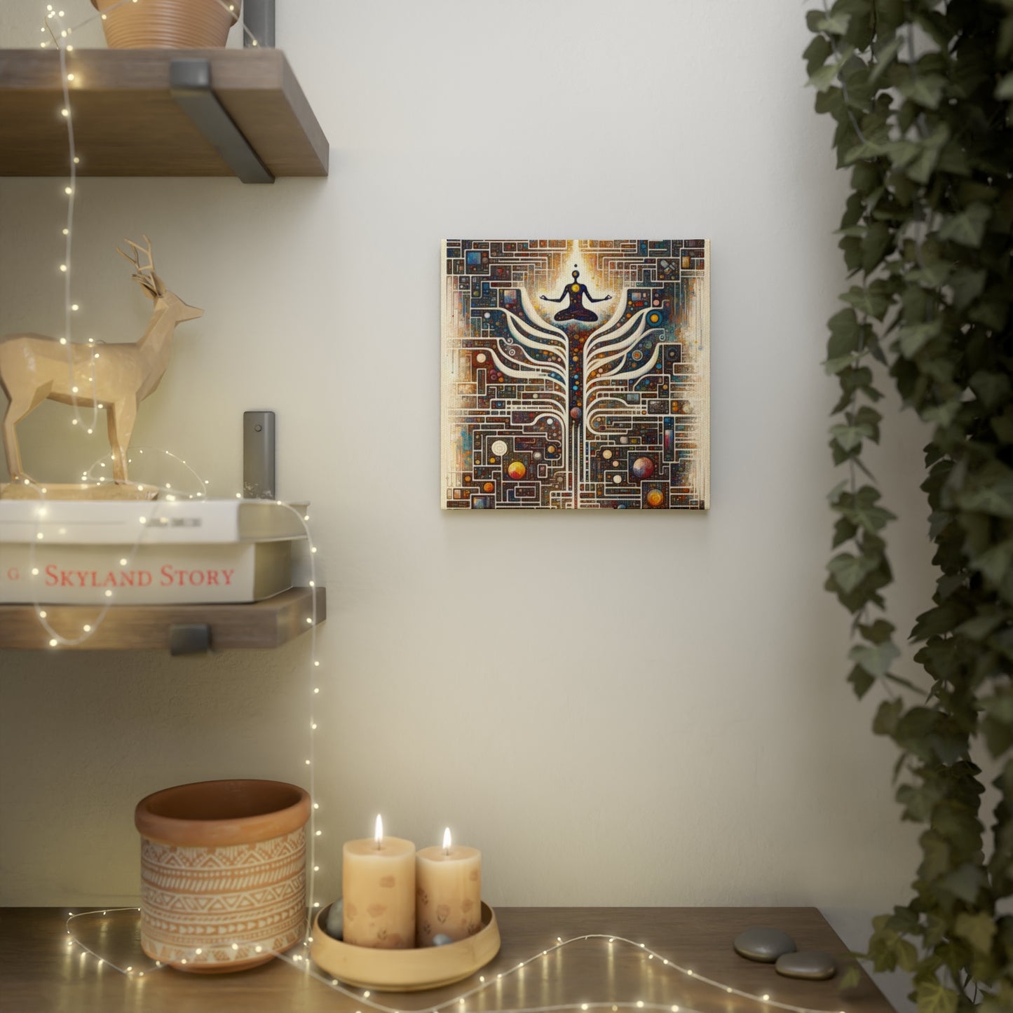 Syncing Silicon Spirituality Canvas Photo Tile