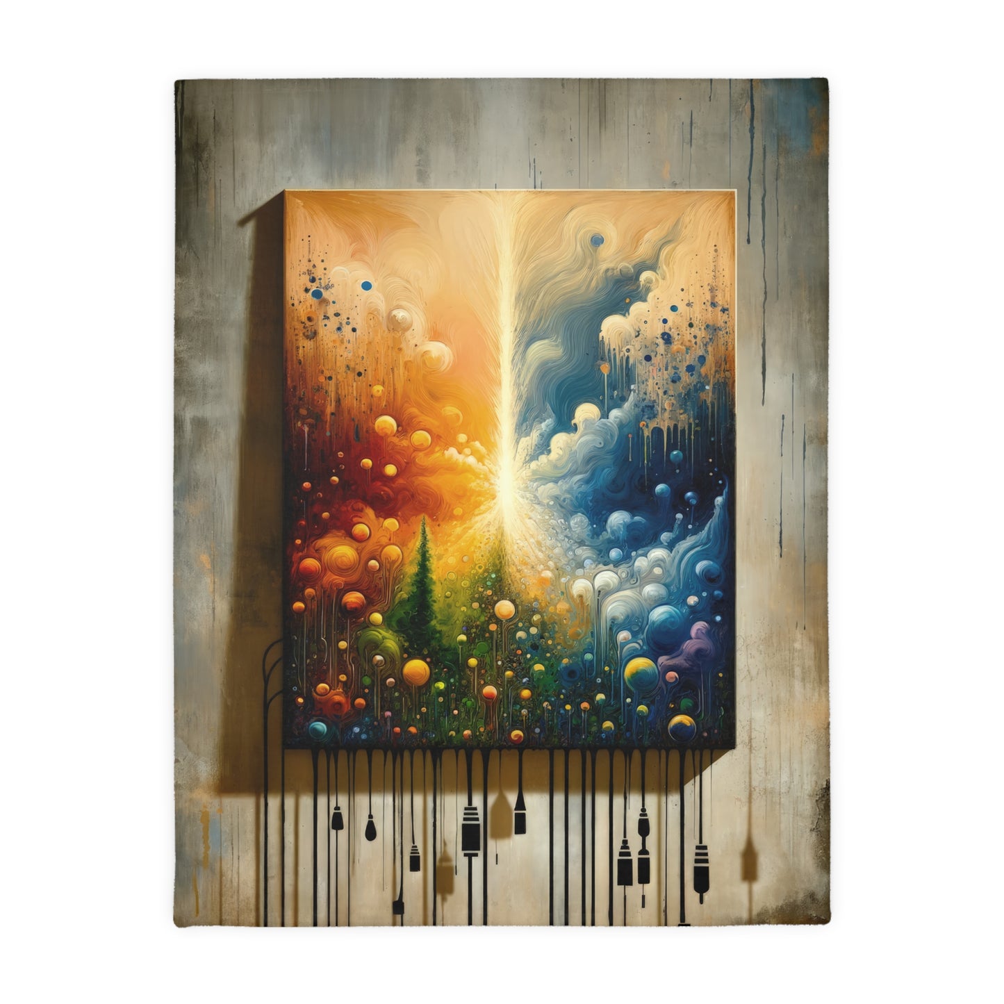 Disconnecting Harmonious Reconnection Velveteen Microfiber Blanket (Two-sided print)