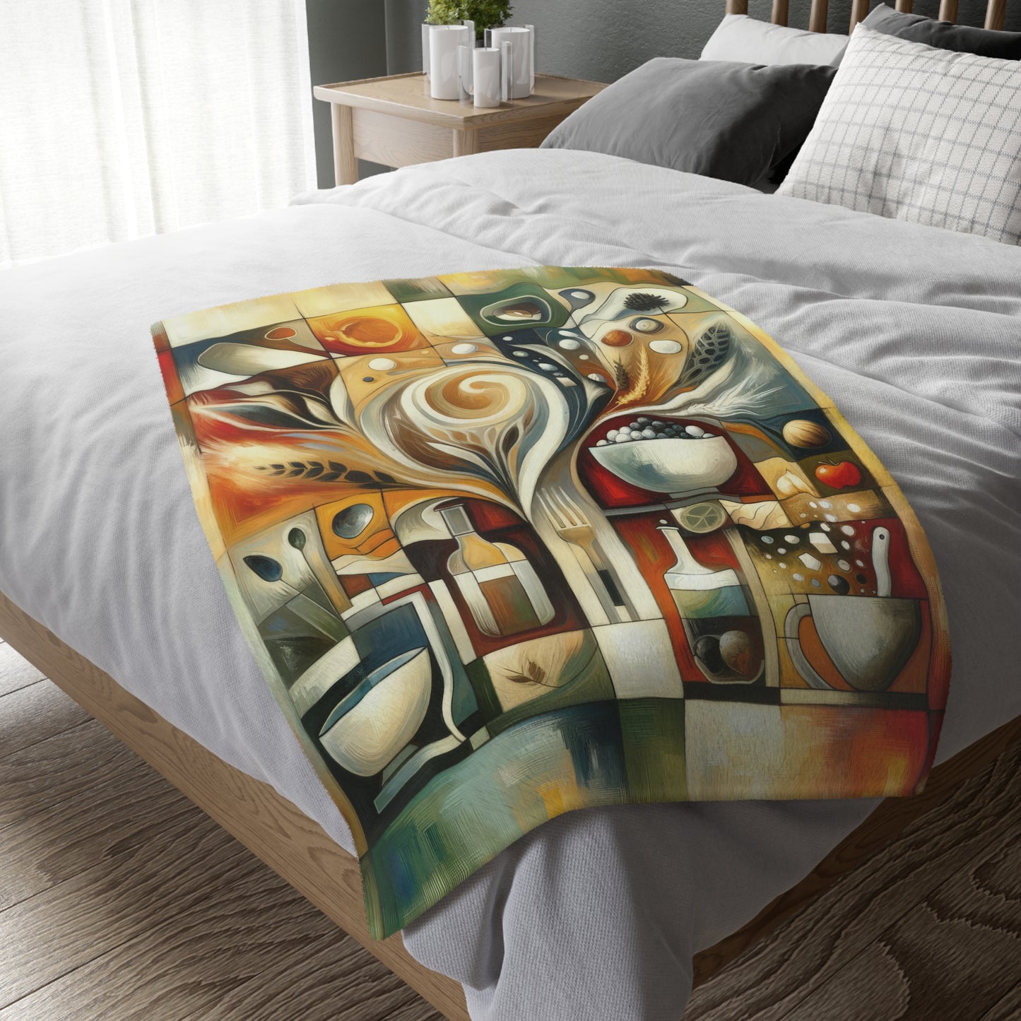Hearth Health Harmony Velveteen Microfiber Blanket (Two-sided print)