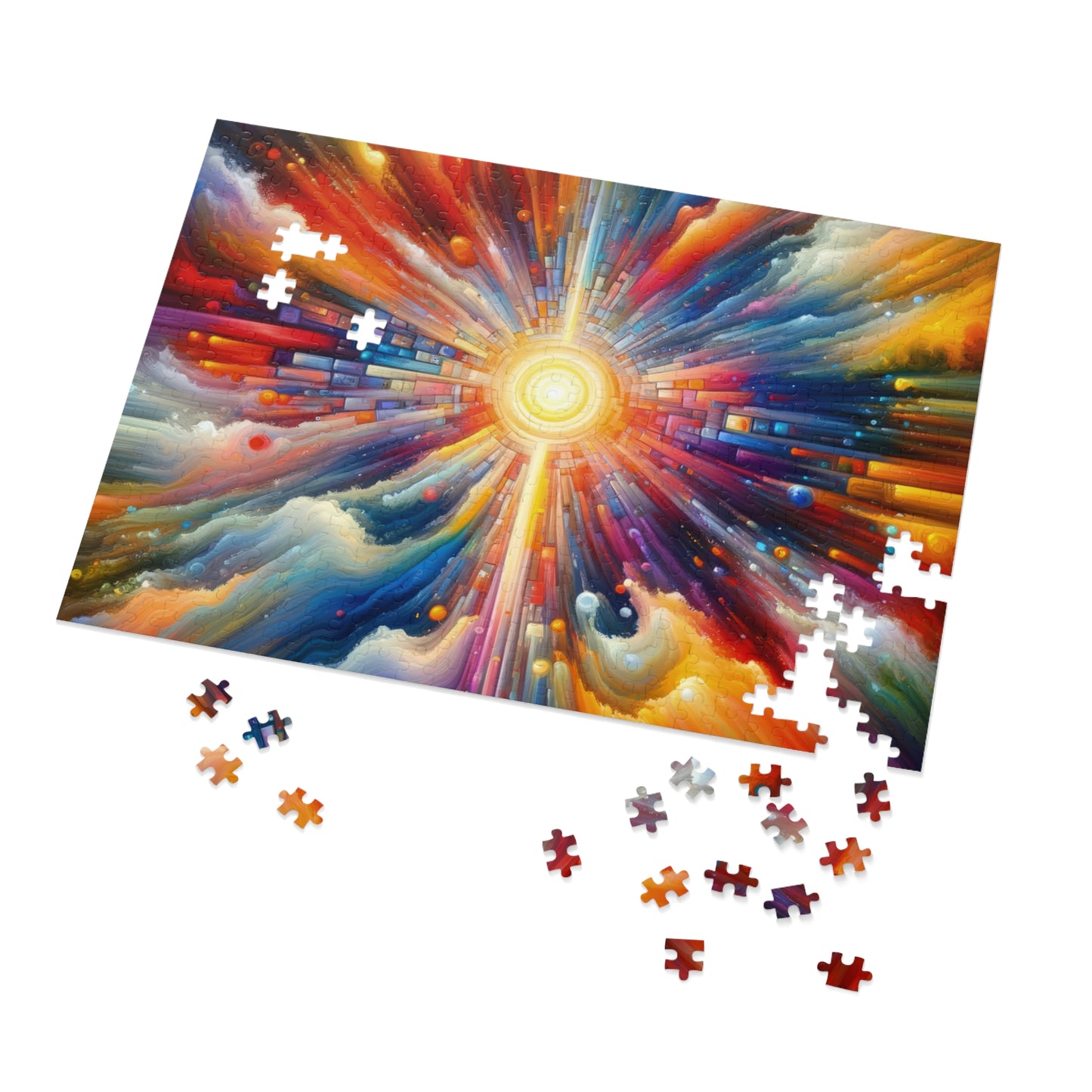 Kaleidoscopic Tachism Breath Jigsaw Puzzle (30, 110, 252, 500,1000-Piece)