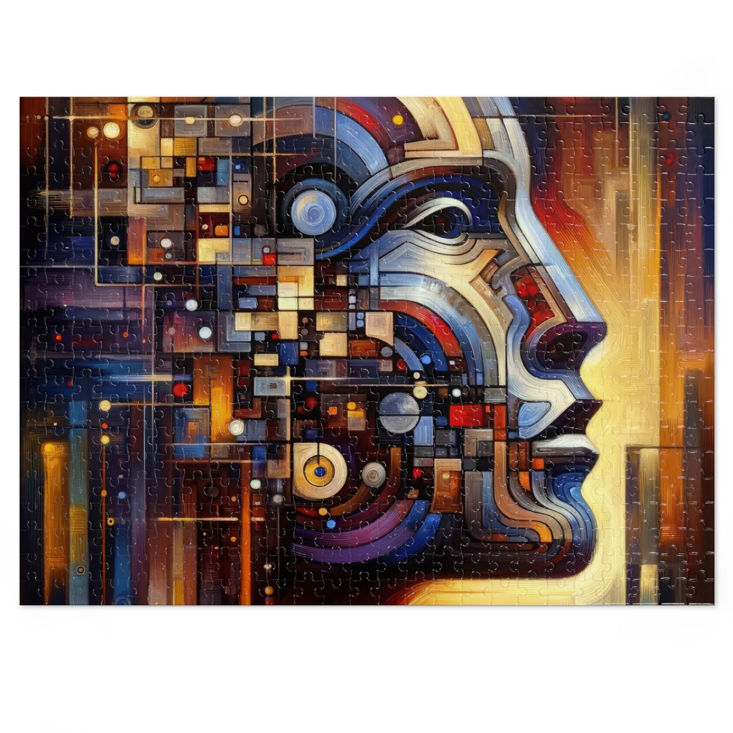 Reflective Tachism Shield Jigsaw Puzzle (30, 110, 252, 500,1000-Piece)