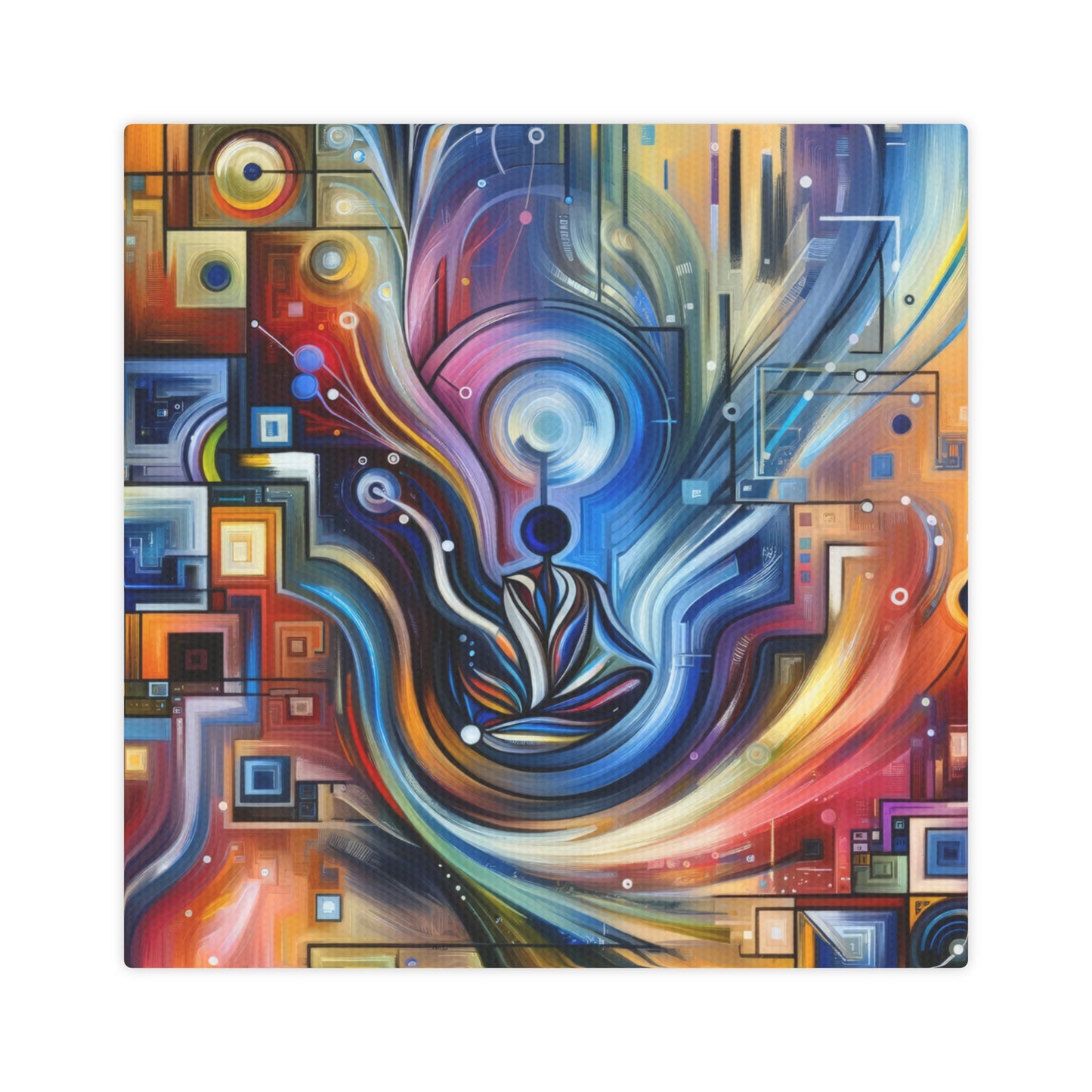 Digital Mindfulness Abstract Canvas Photo Tile