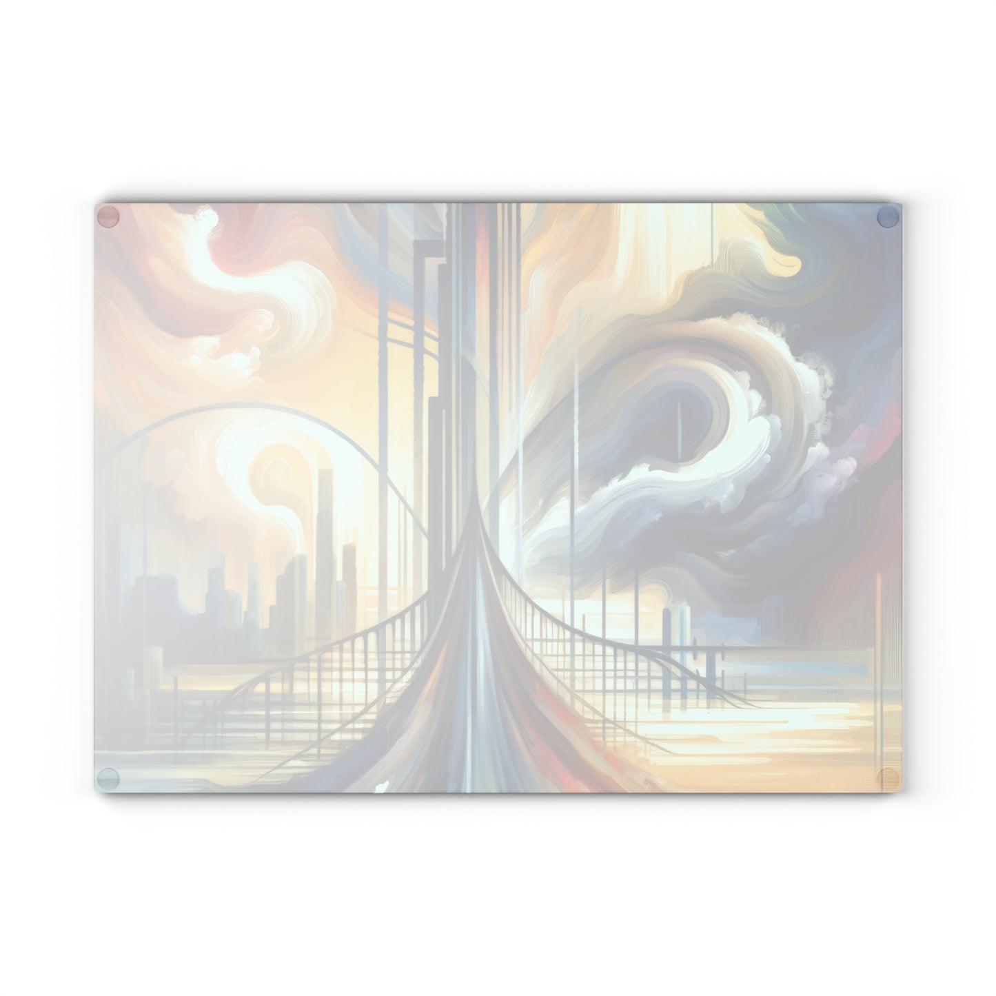 Conscious Bridge Tachism Glass Cutting Board