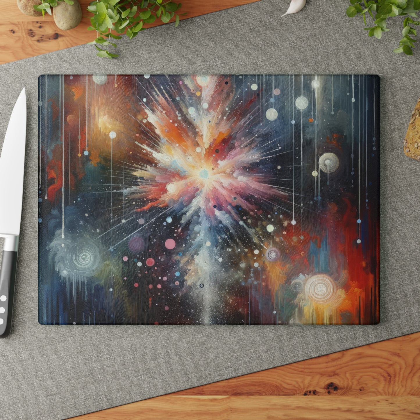 Galactic Mind Clarity Glass Cutting Board