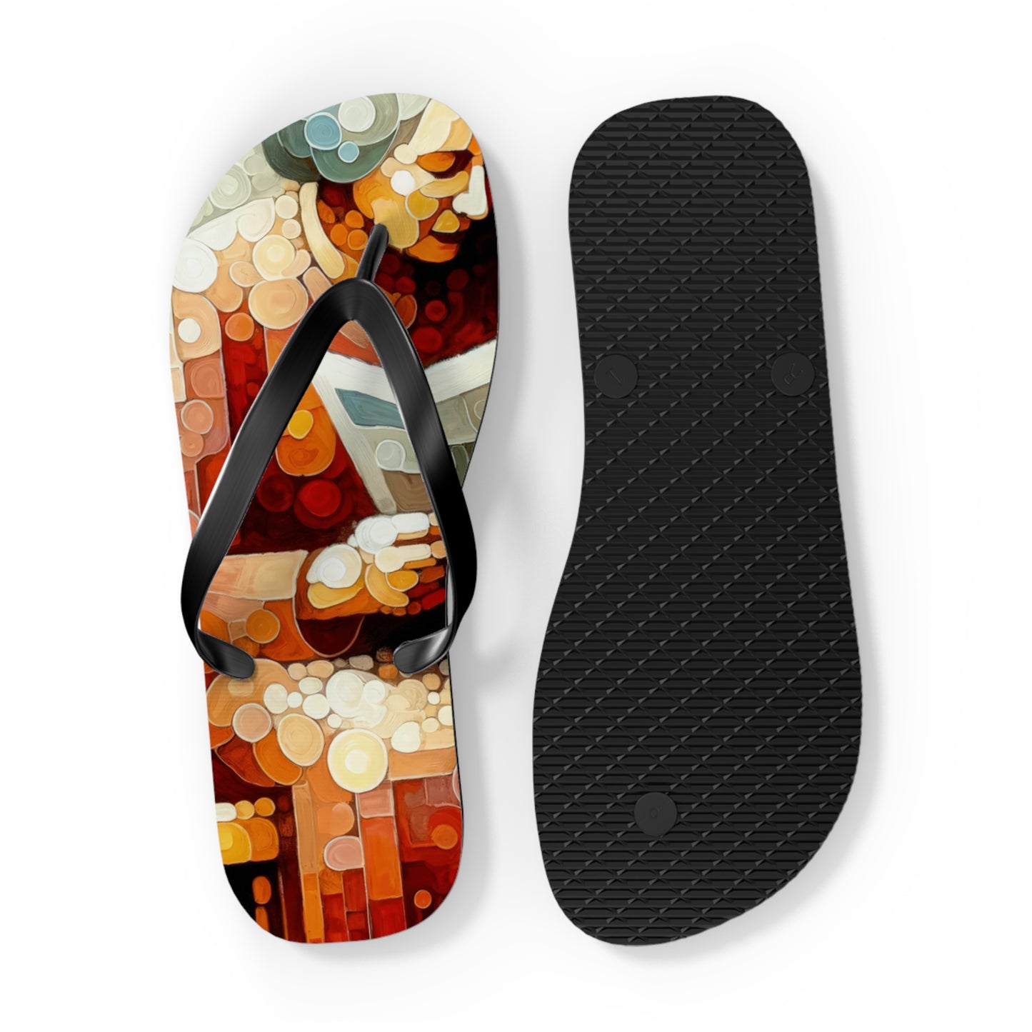 Elderly Unity Tachism Flip Flops