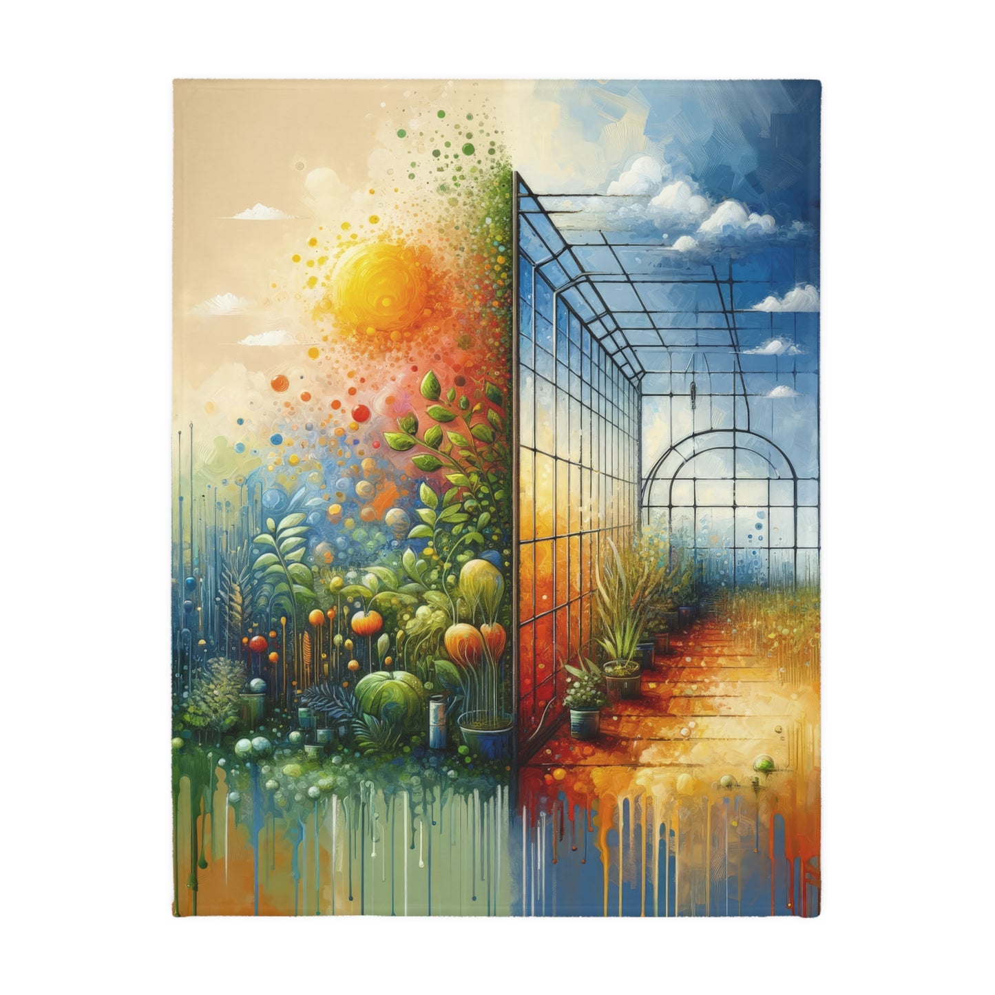 Greenhouse Digital Genesis Velveteen Microfiber Blanket (Two-sided print)