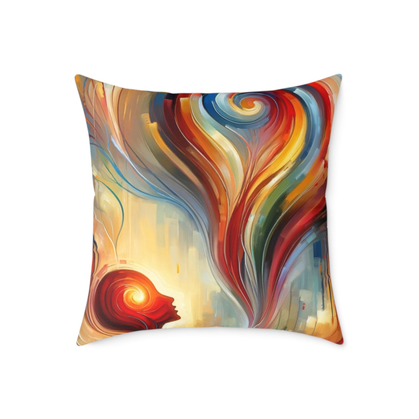 Empathetic Spiral Dialogue Spun Polyester Pillow