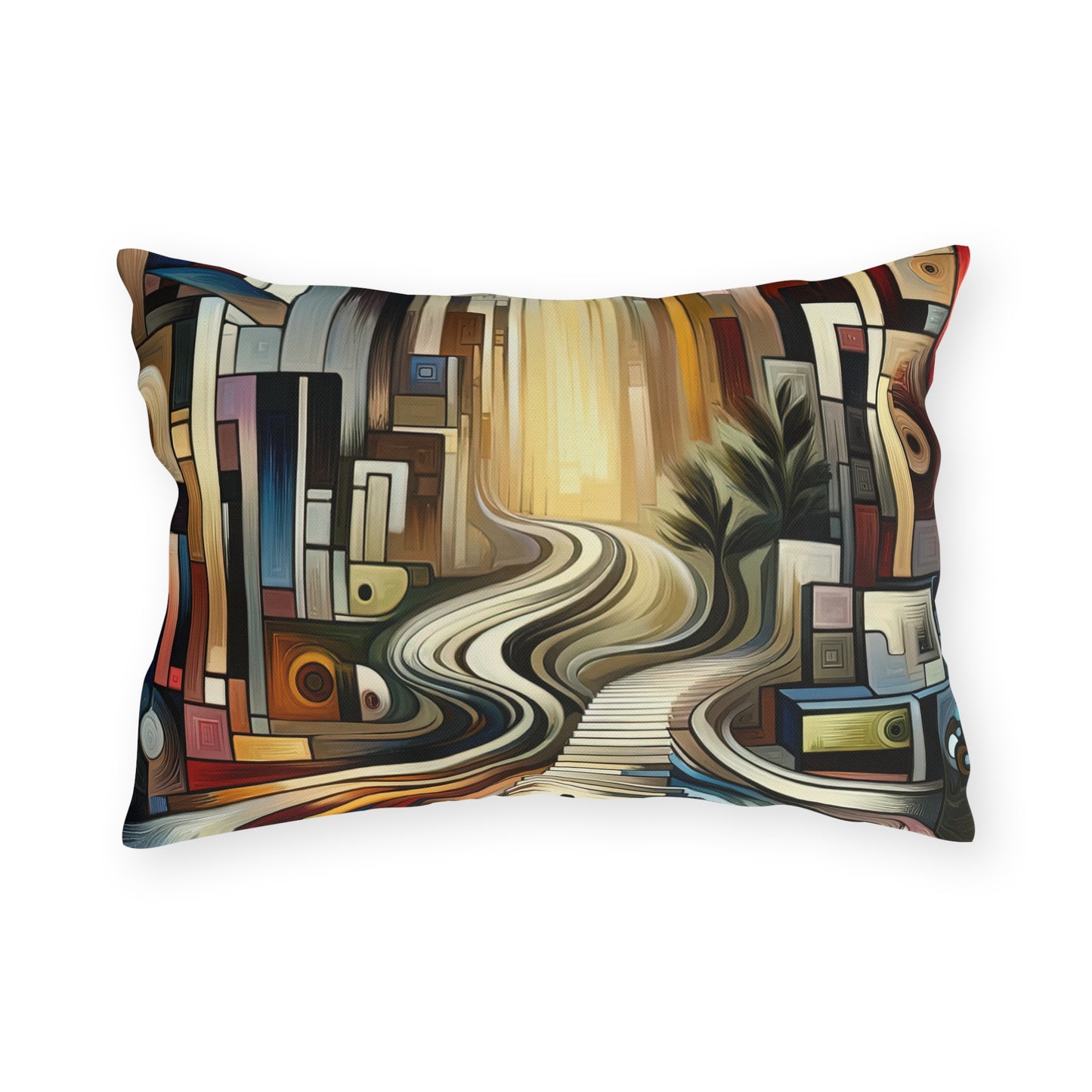 Relatable Journey Abstraction Outdoor Pillows