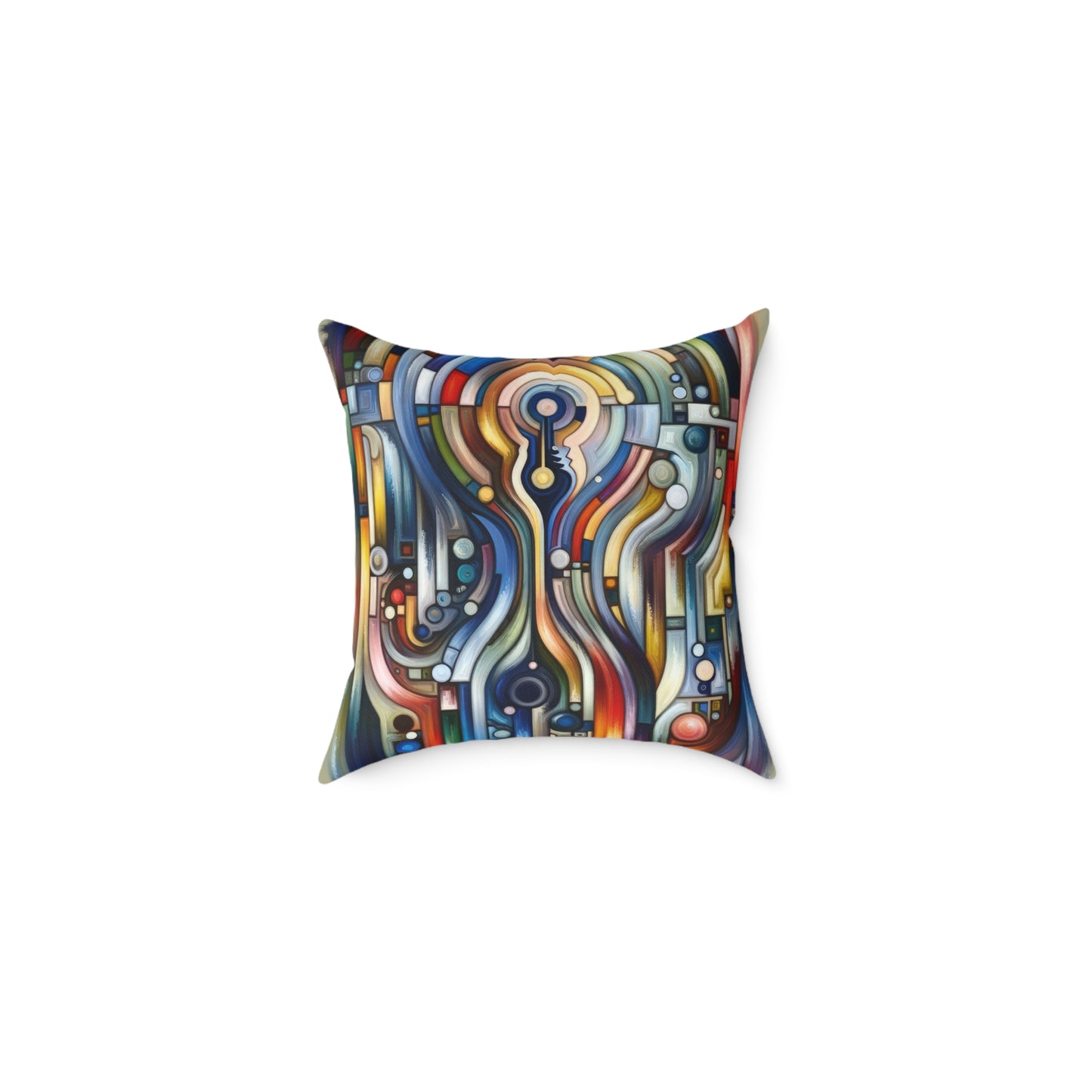 Embracing Faceted Unity Spun Polyester Pillow
