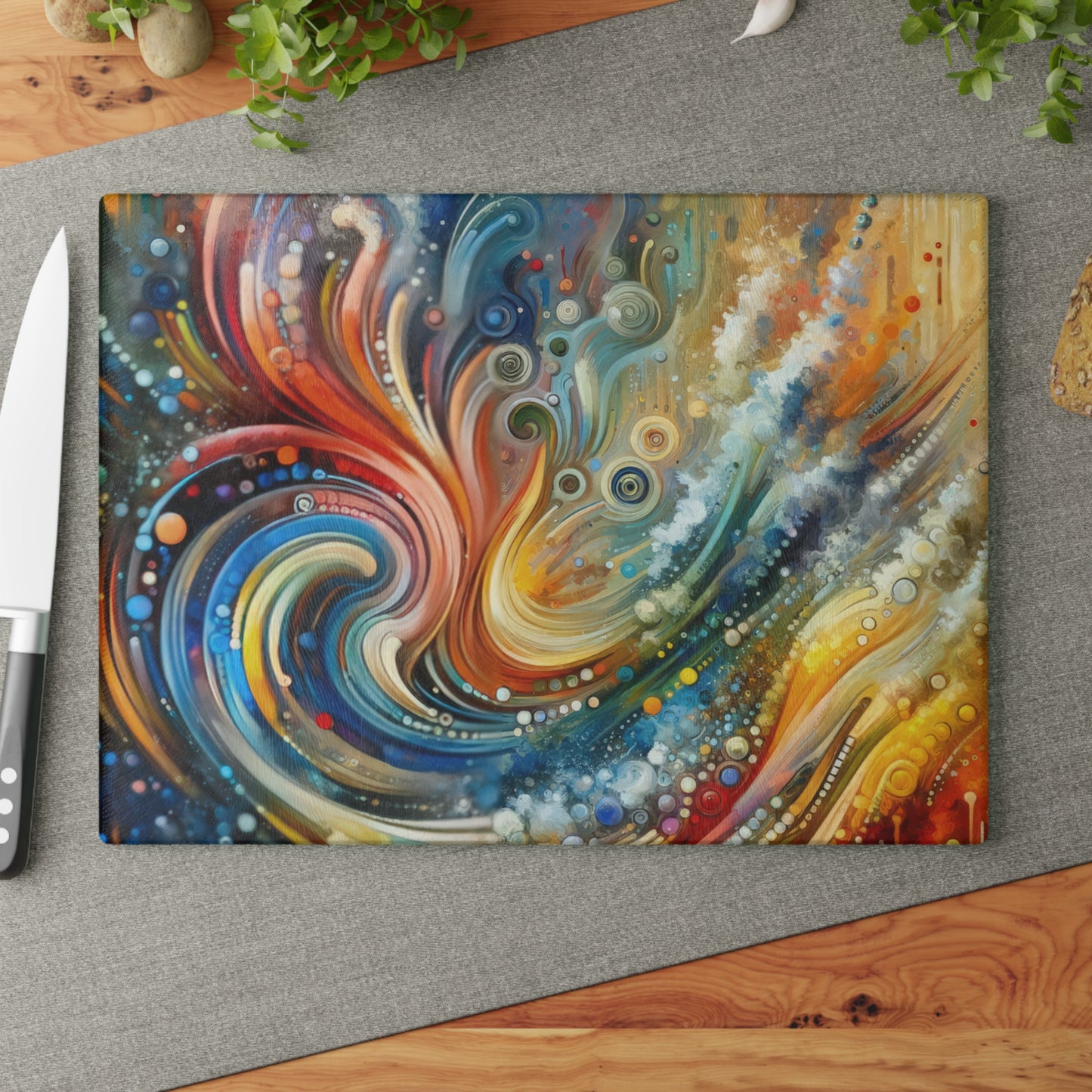 Dynamic Unity Tapestry Glass Cutting Board