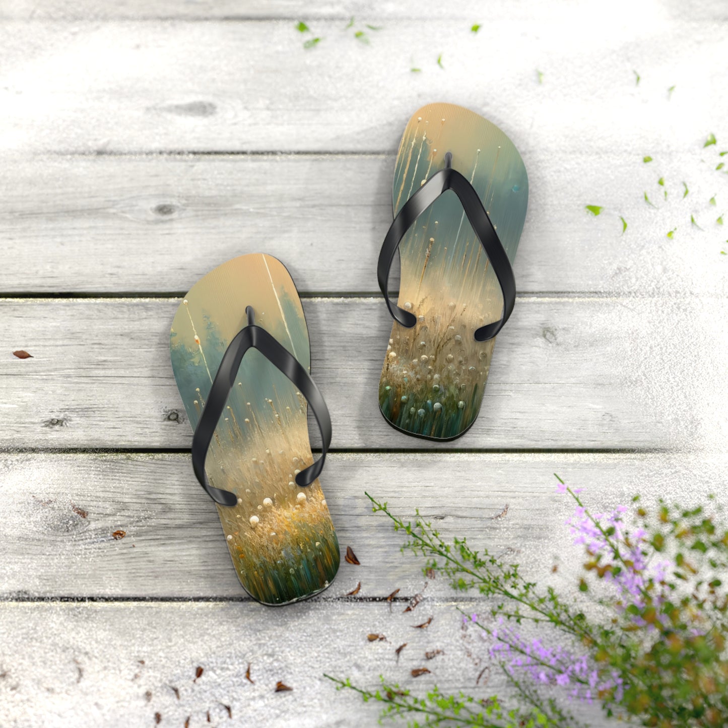 Observant Delicacy Heart Flip Flops