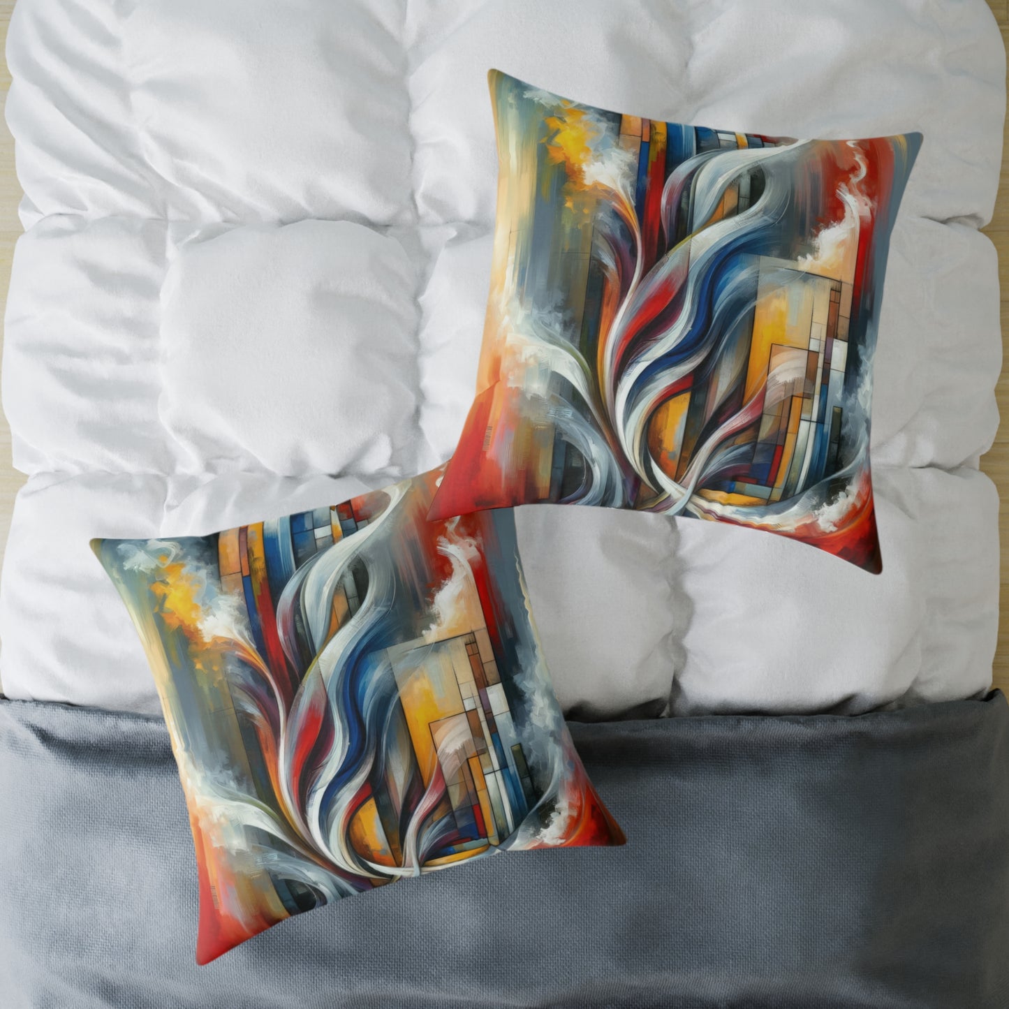 Transcending Abstract Limitations Spun Polyester Pillow