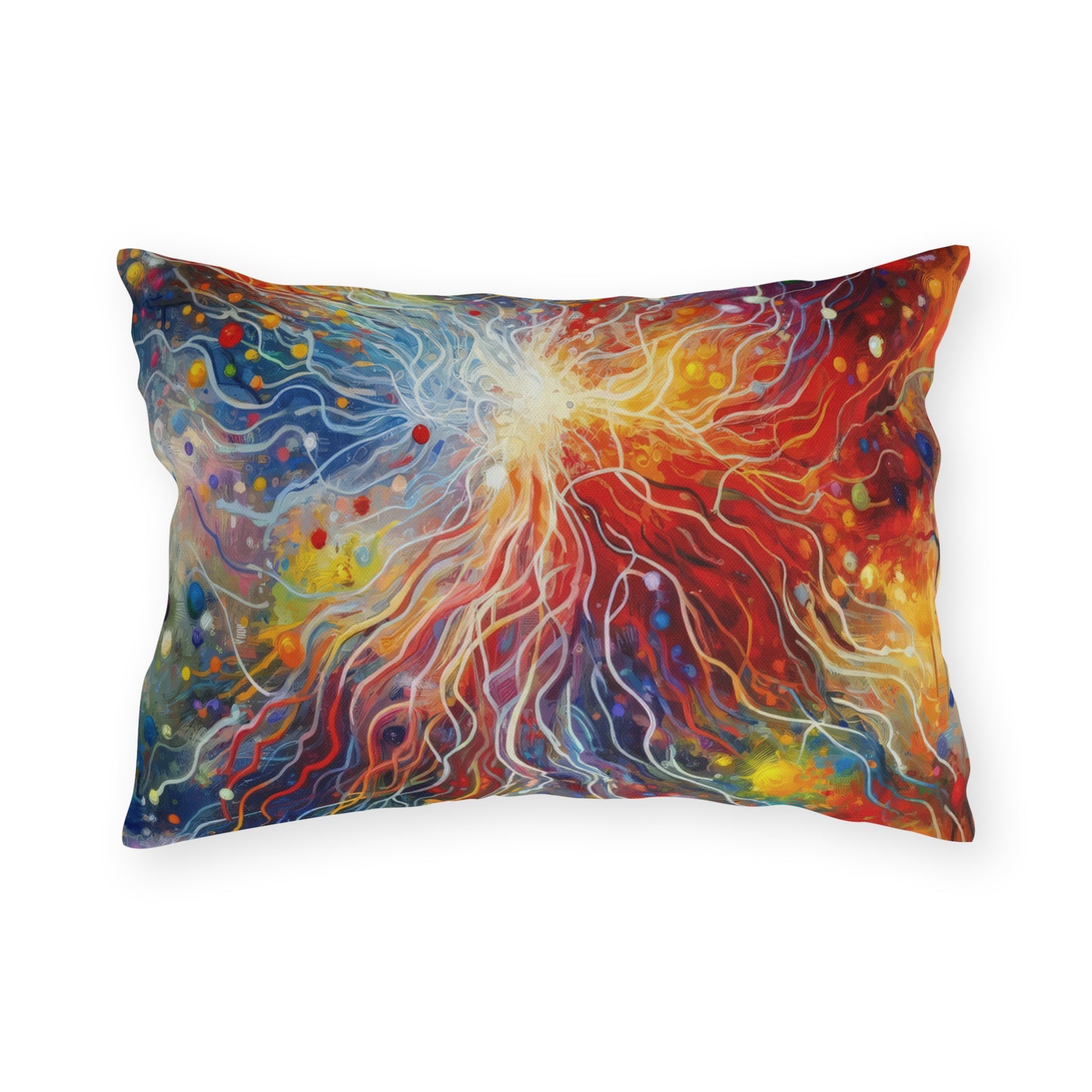 Emotive Yarn Explosion Outdoor Pillows