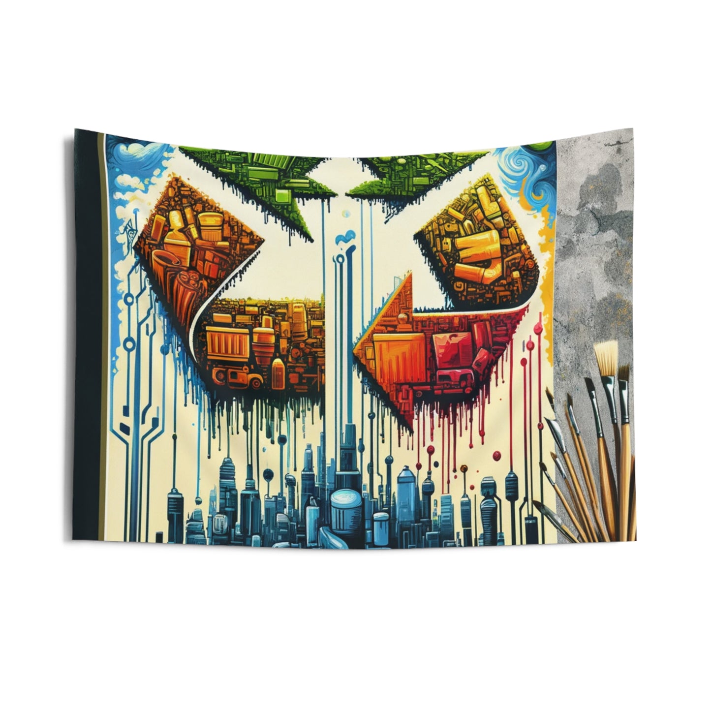 Upcycling Lifecycle Artistry Indoor Wall Tapestries