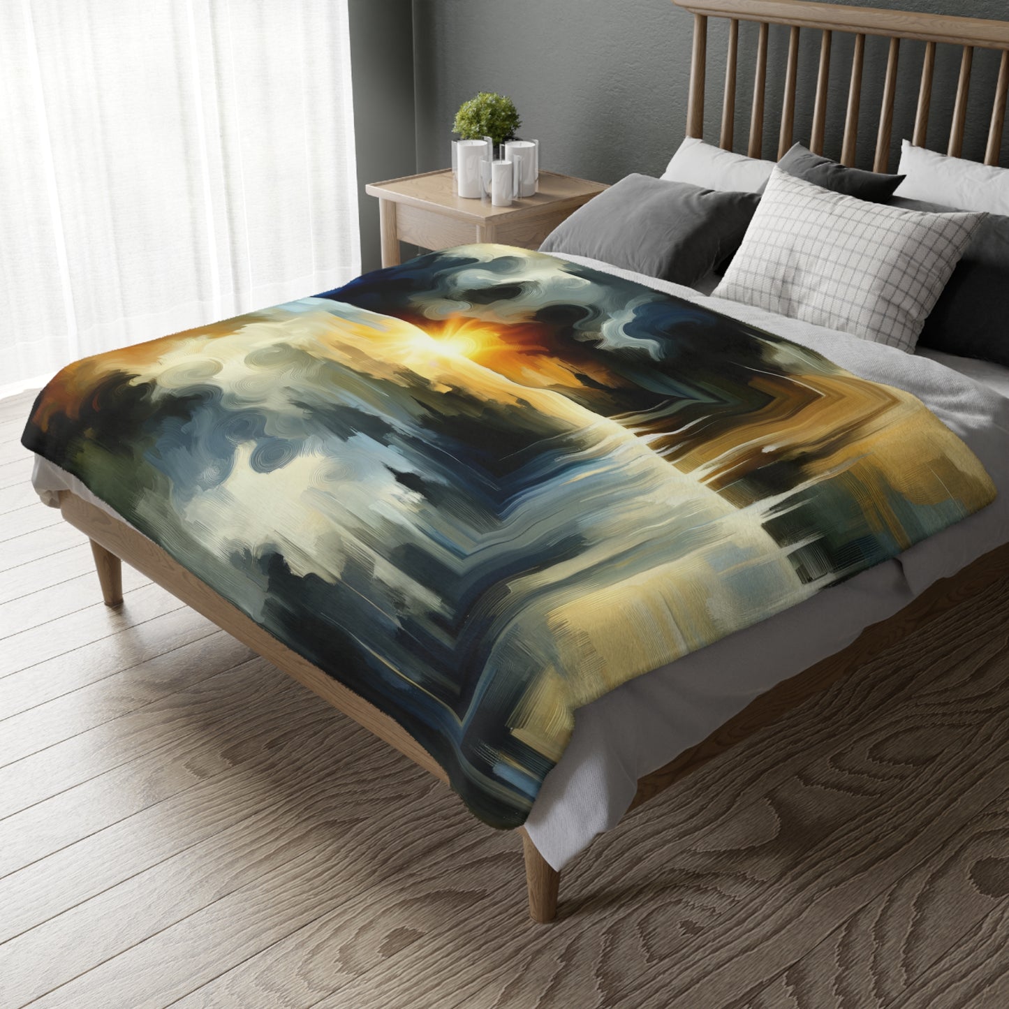 Dawn Dispels Darkness Velveteen Microfiber Blanket (Two-sided print)