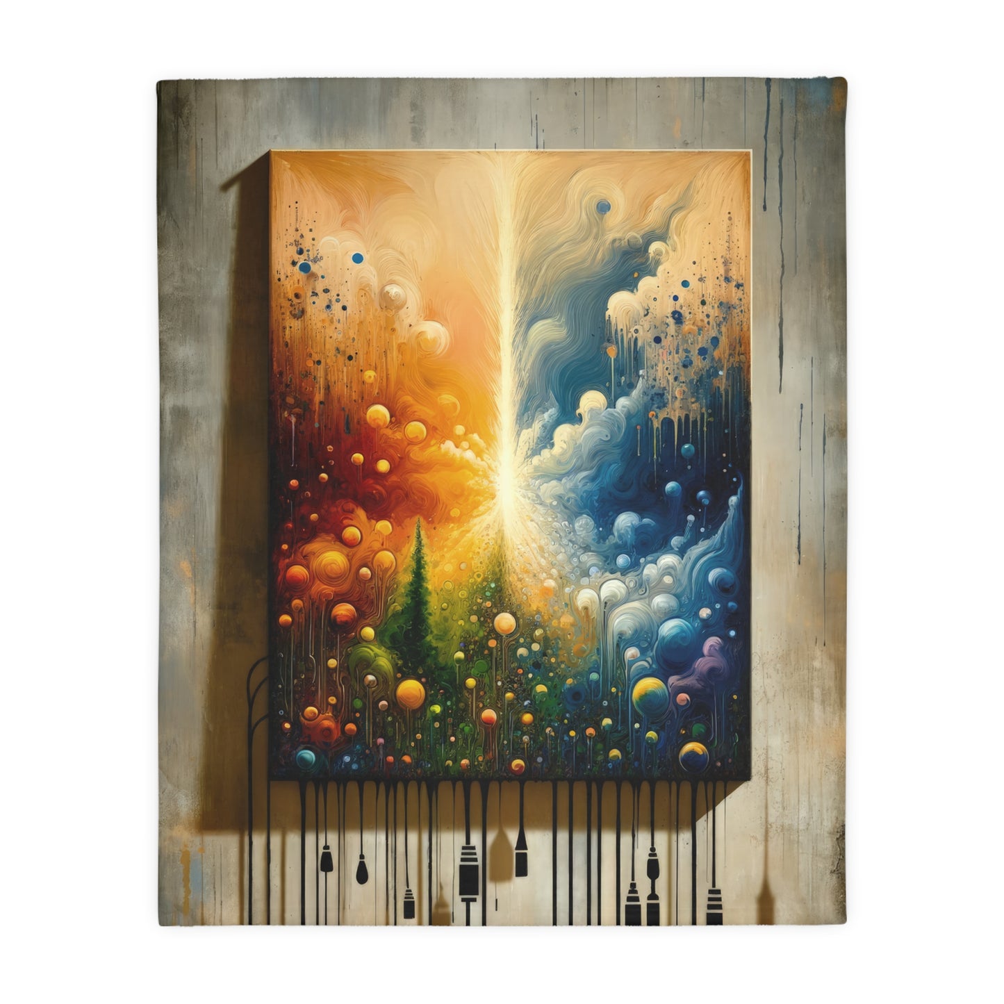 Disconnecting Harmonious Reconnection Velveteen Microfiber Blanket (Two-sided print)