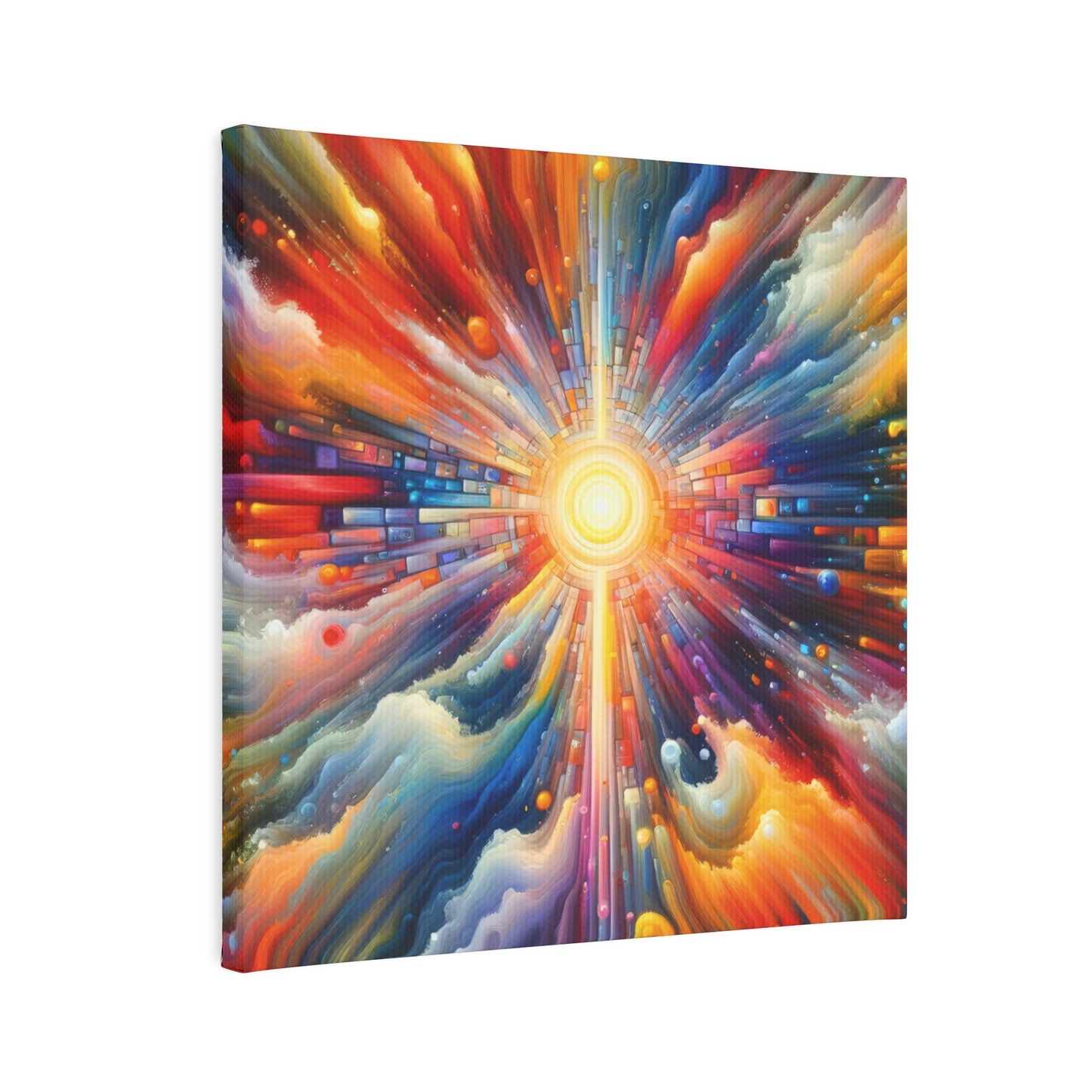 Kaleidoscopic Tachism Breath Canvas Photo Tile