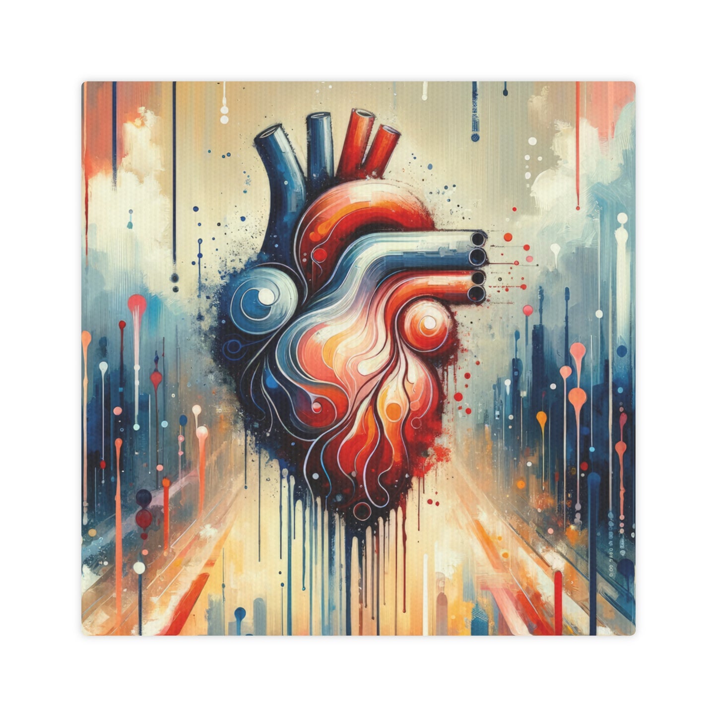 Rhythmic Heart Harmony Canvas Photo Tile