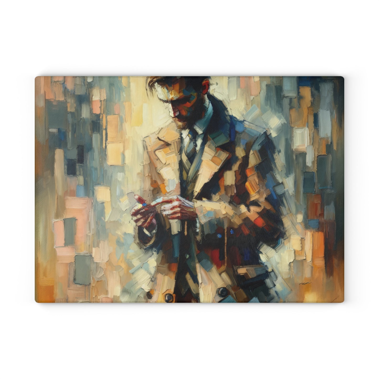 Urban Tachism Encounter Glass Cutting Board