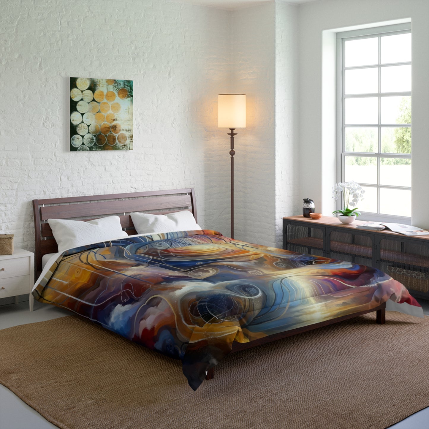 Presence Anchored Tachism Comforter