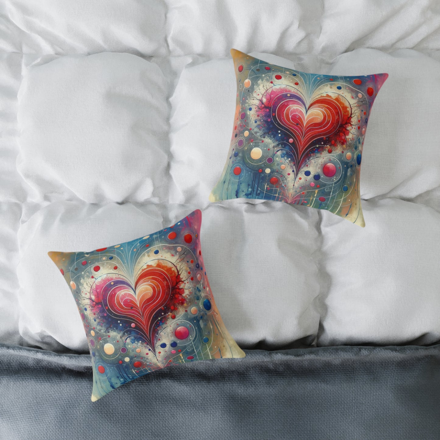 Emotional Physics Heart Spun Polyester Pillow