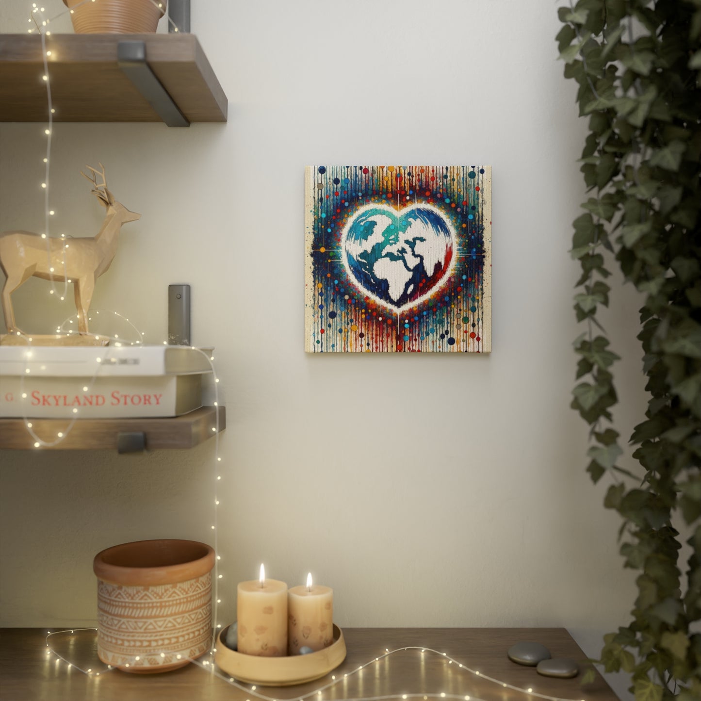 Heartbeats Synchronizing Peace Canvas Photo Tile