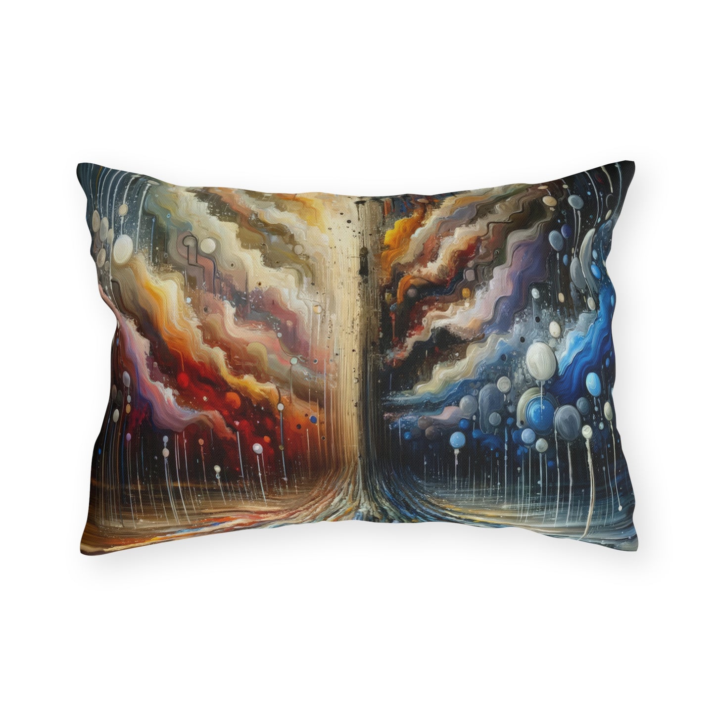 Linguistic Resonance Cascade Outdoor Pillows