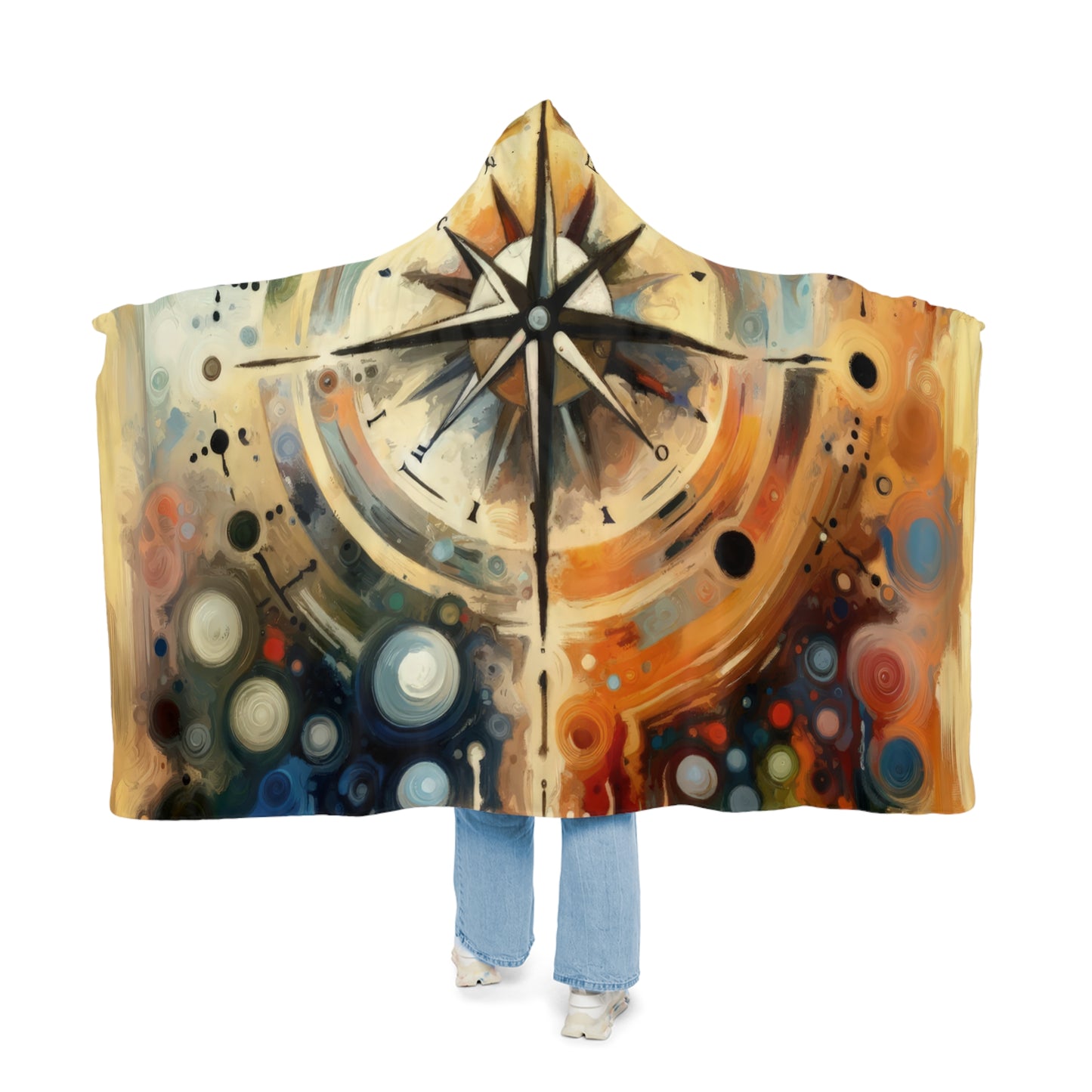 Guidance Abstract Compass Snuggle Blanket