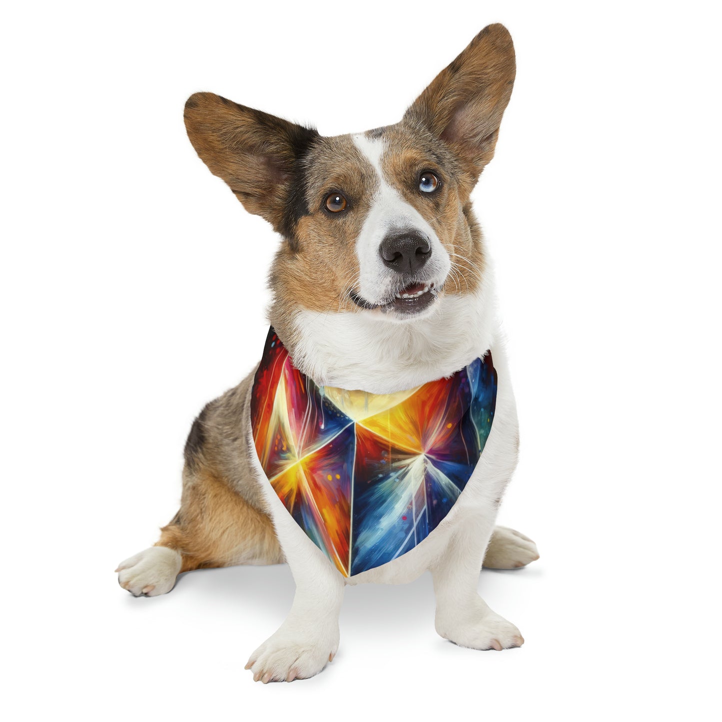 Prismatic Light Spectrum Pet Bandana Collar