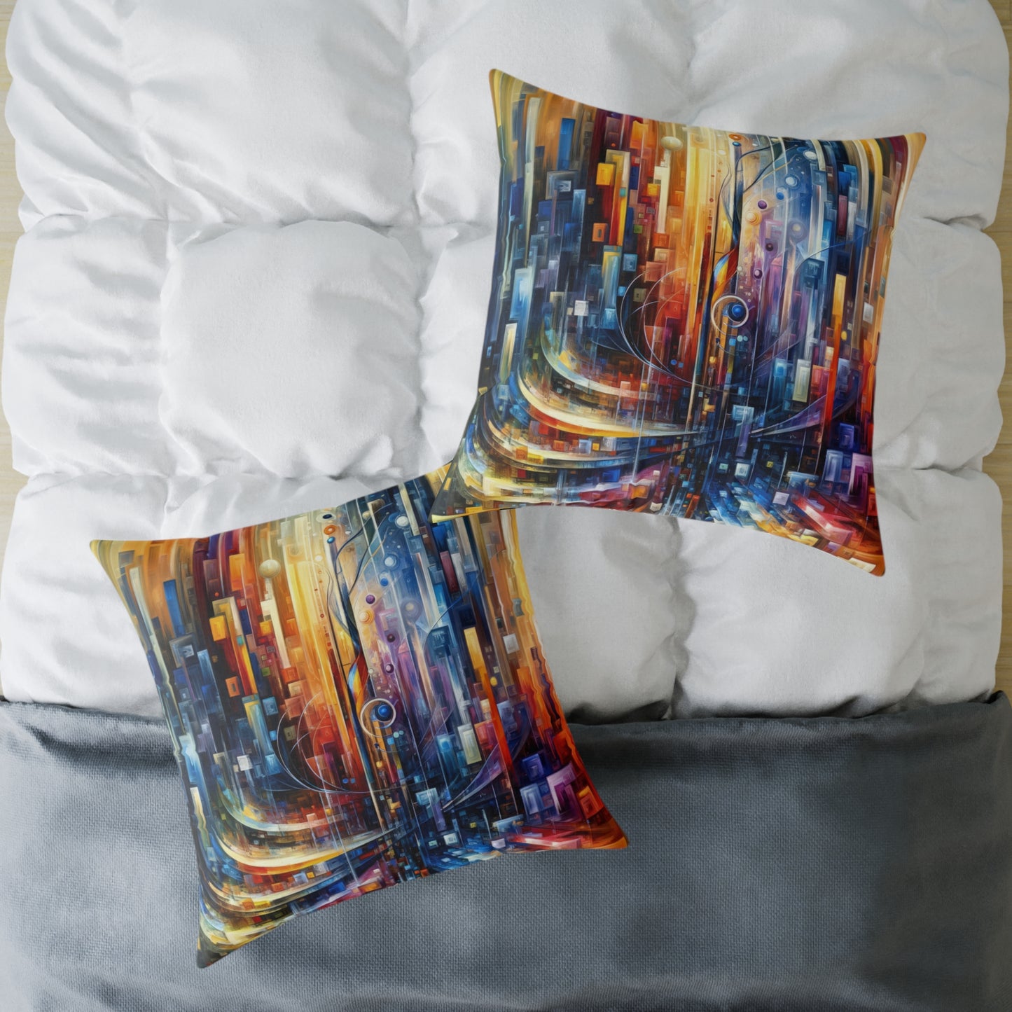 Symphonic Glass Resonance Spun Polyester Pillow
