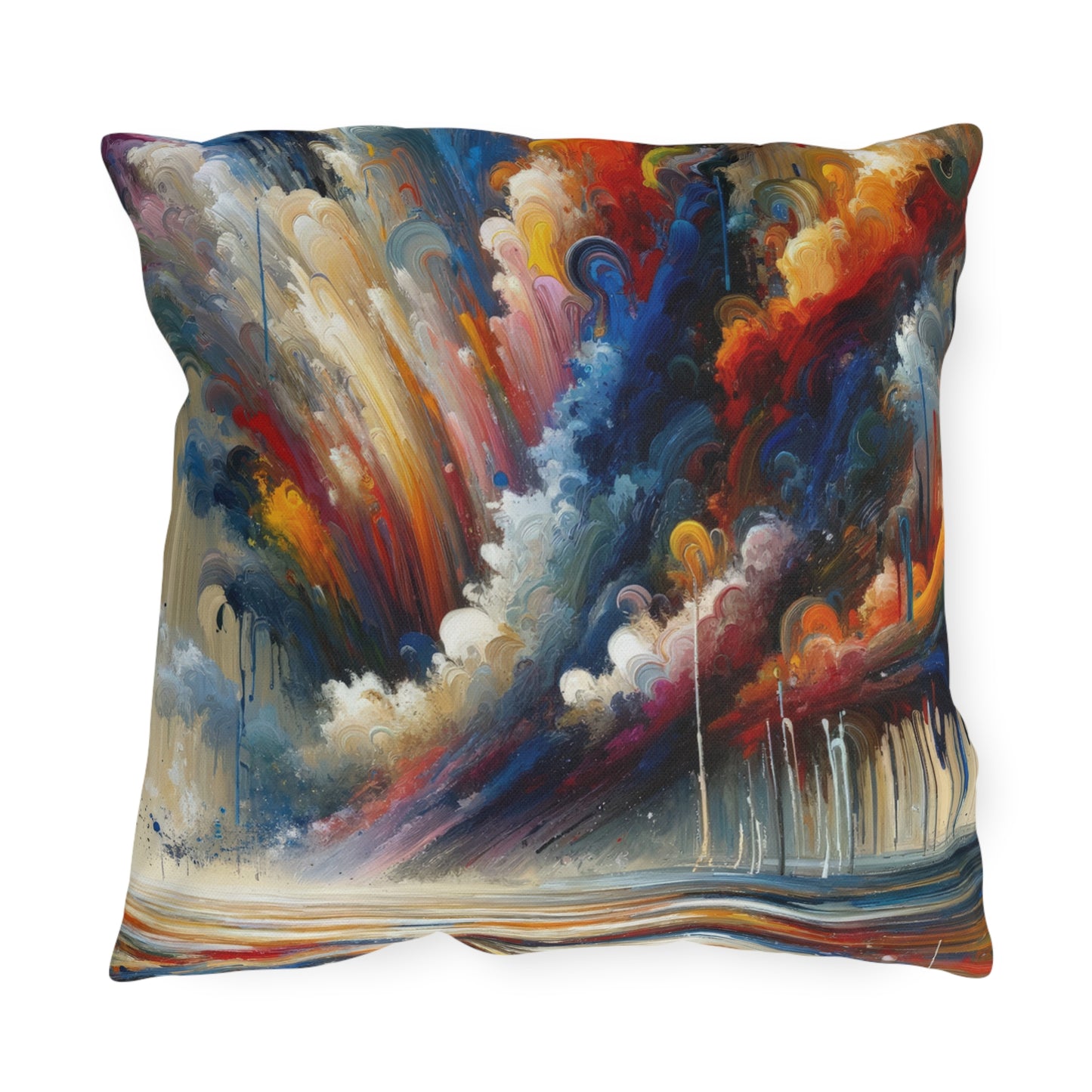 Grandiose Transformation Tachism Outdoor Pillows