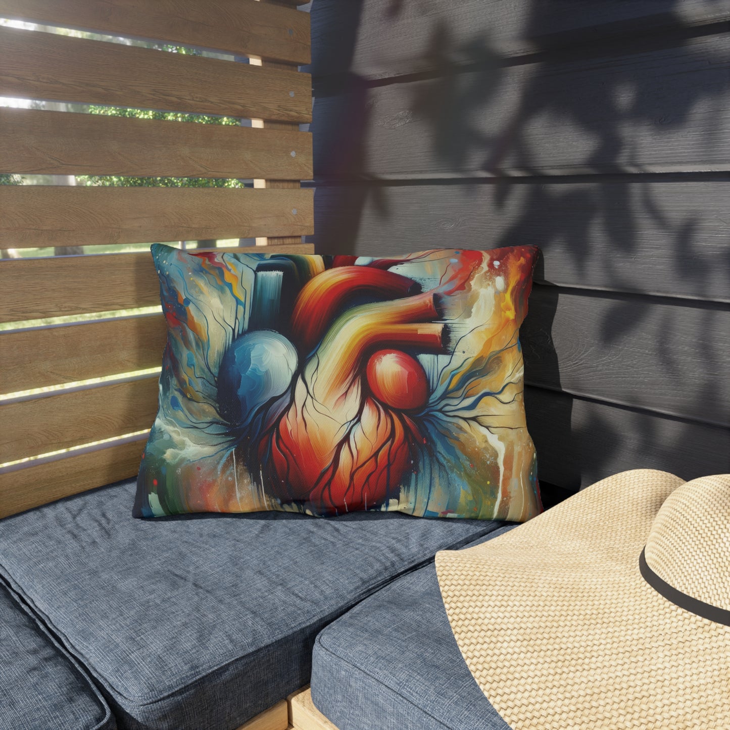 Humanity Heart Unveiled Outdoor Pillows