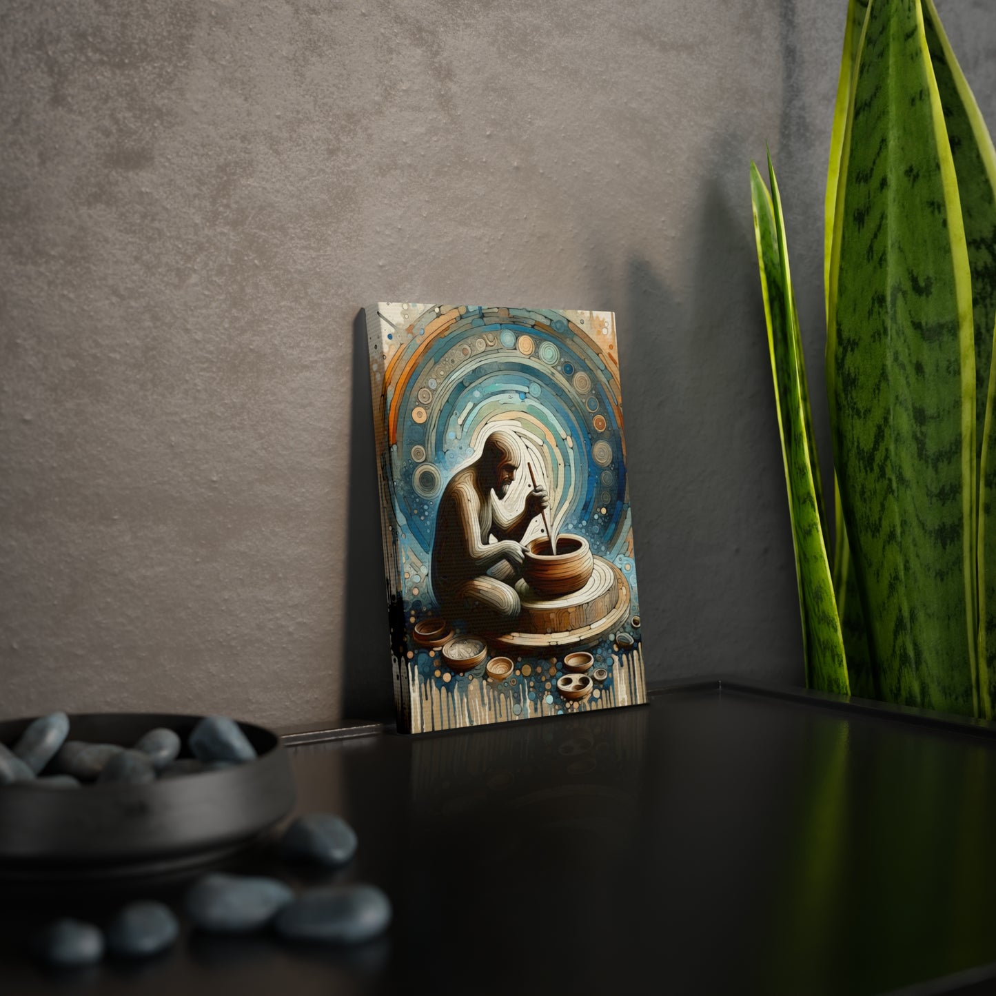Crafting Semantic Pottery Canvas Photo Tile