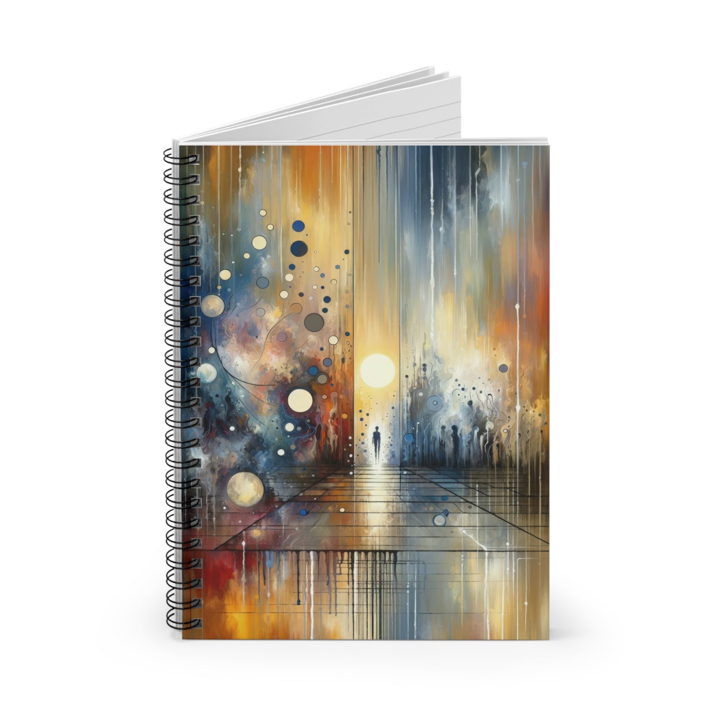 Stillness Transition Abstract Spiral Notebook - Ruled Line