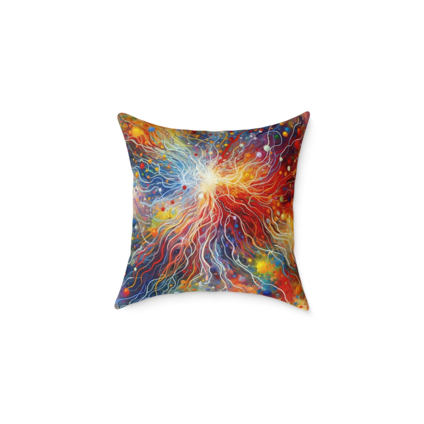 Emotive Yarn Explosion Spun Polyester Pillow