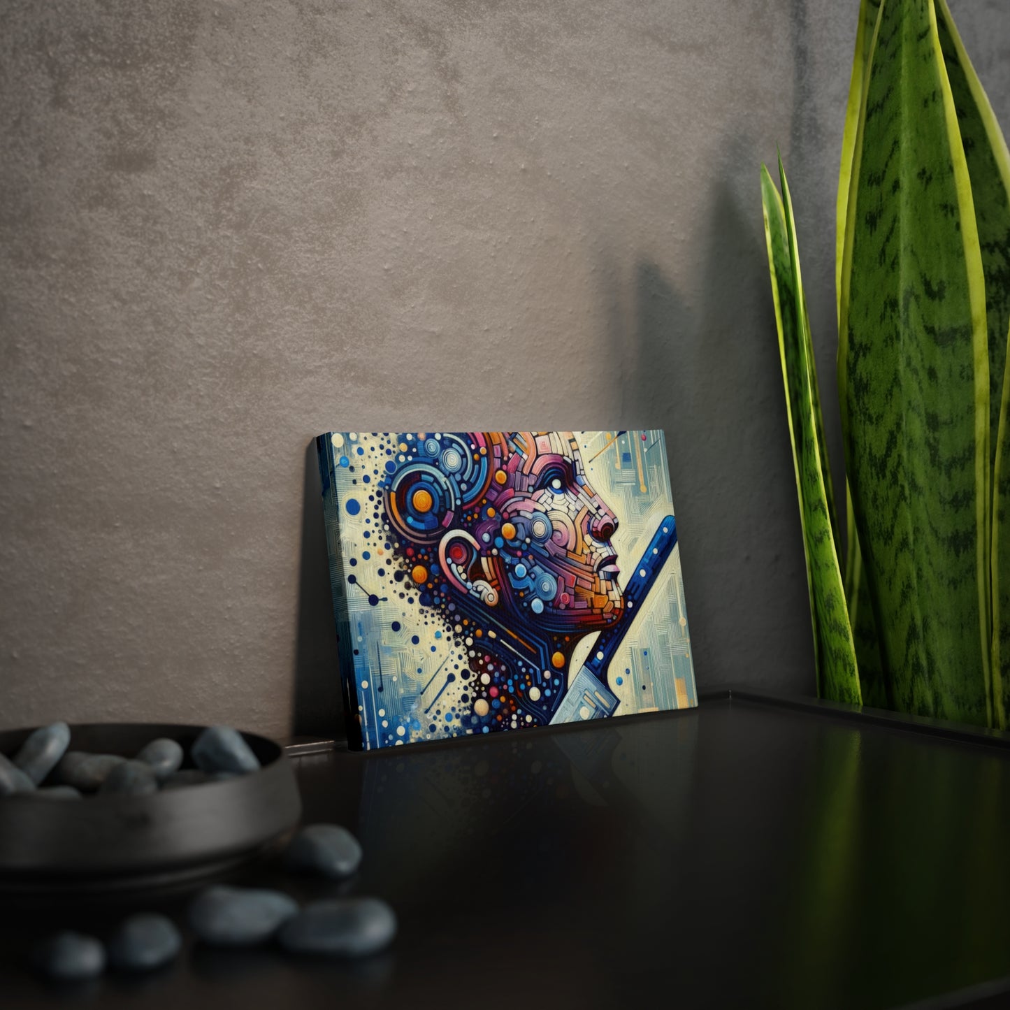 Digital Carving Abstract Canvas Photo Tile