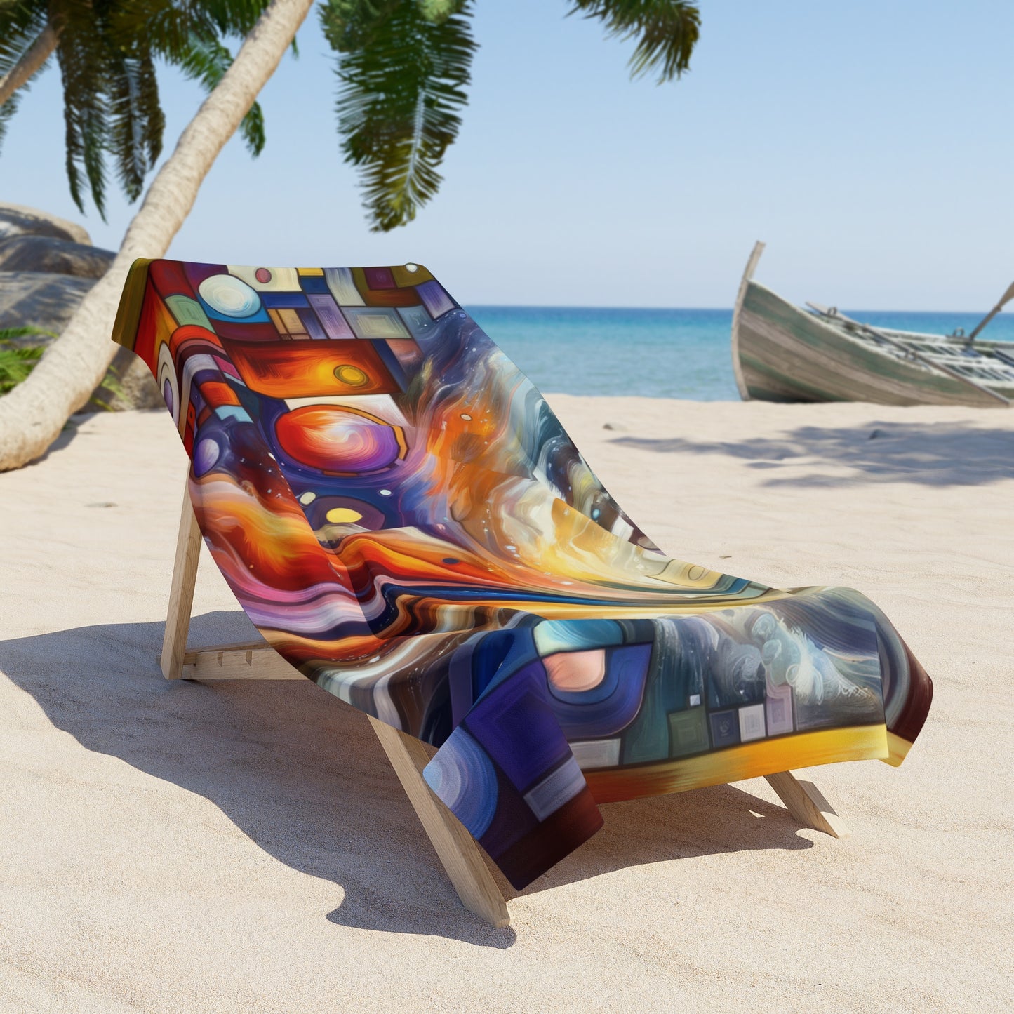 Cosmic Tachism Alchemy Beach Towel